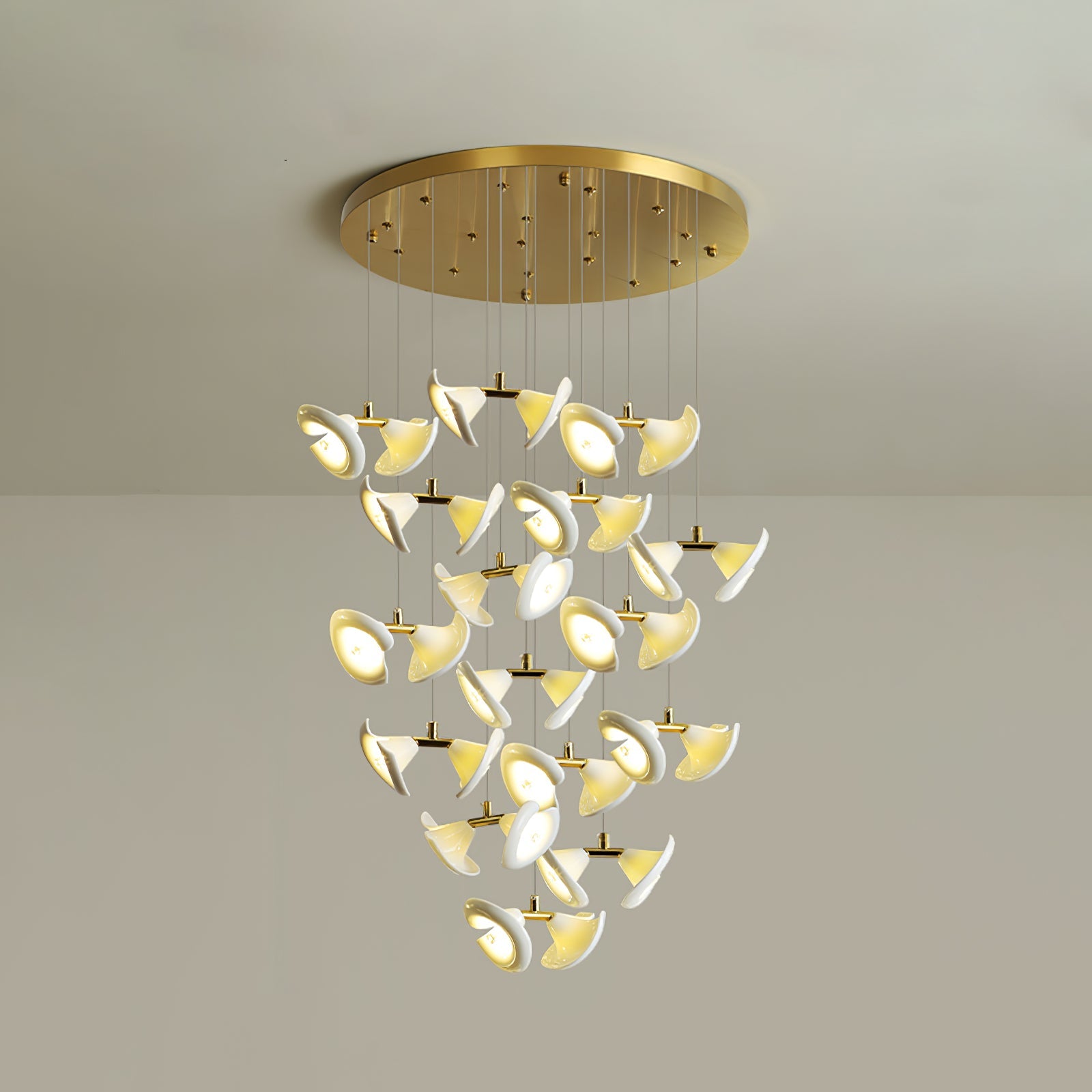 Ernoreth Art Deco Ceramic Chandelier - Blowlighting