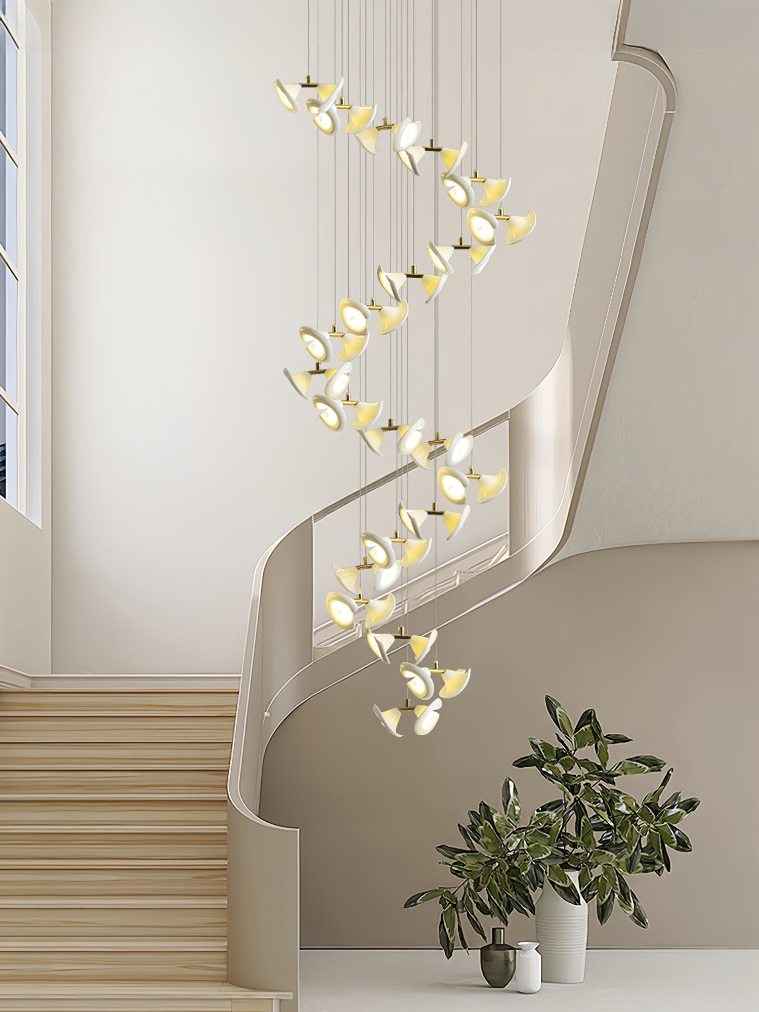 Ernoreth Art Deco Ceramic Chandelier - Blowlighting