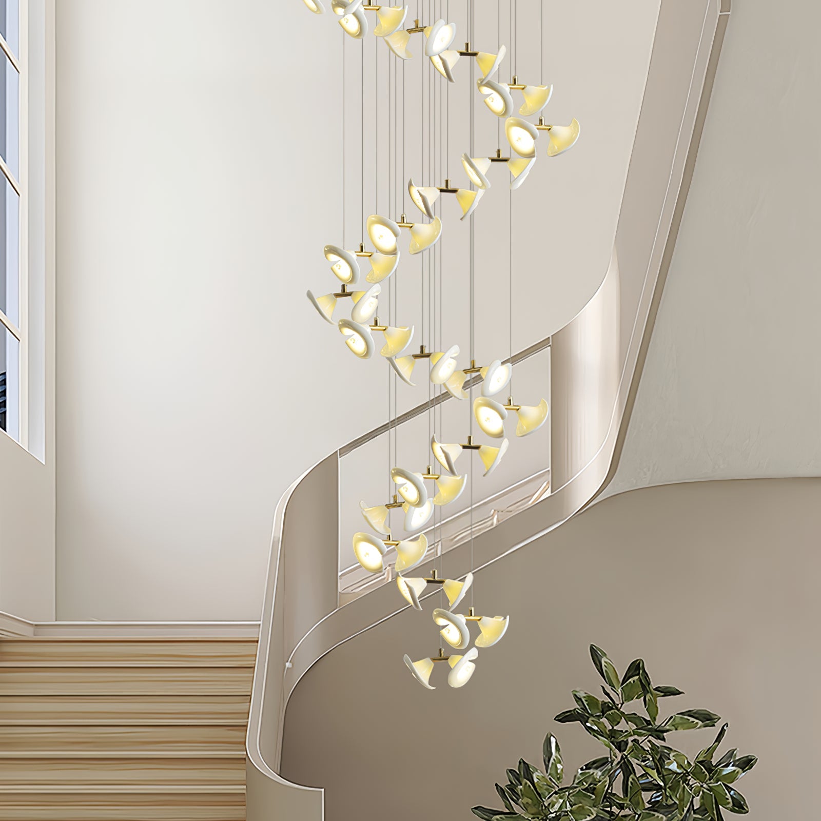 Ernoreth Art Deco Ceramic Chandelier - Blowlighting