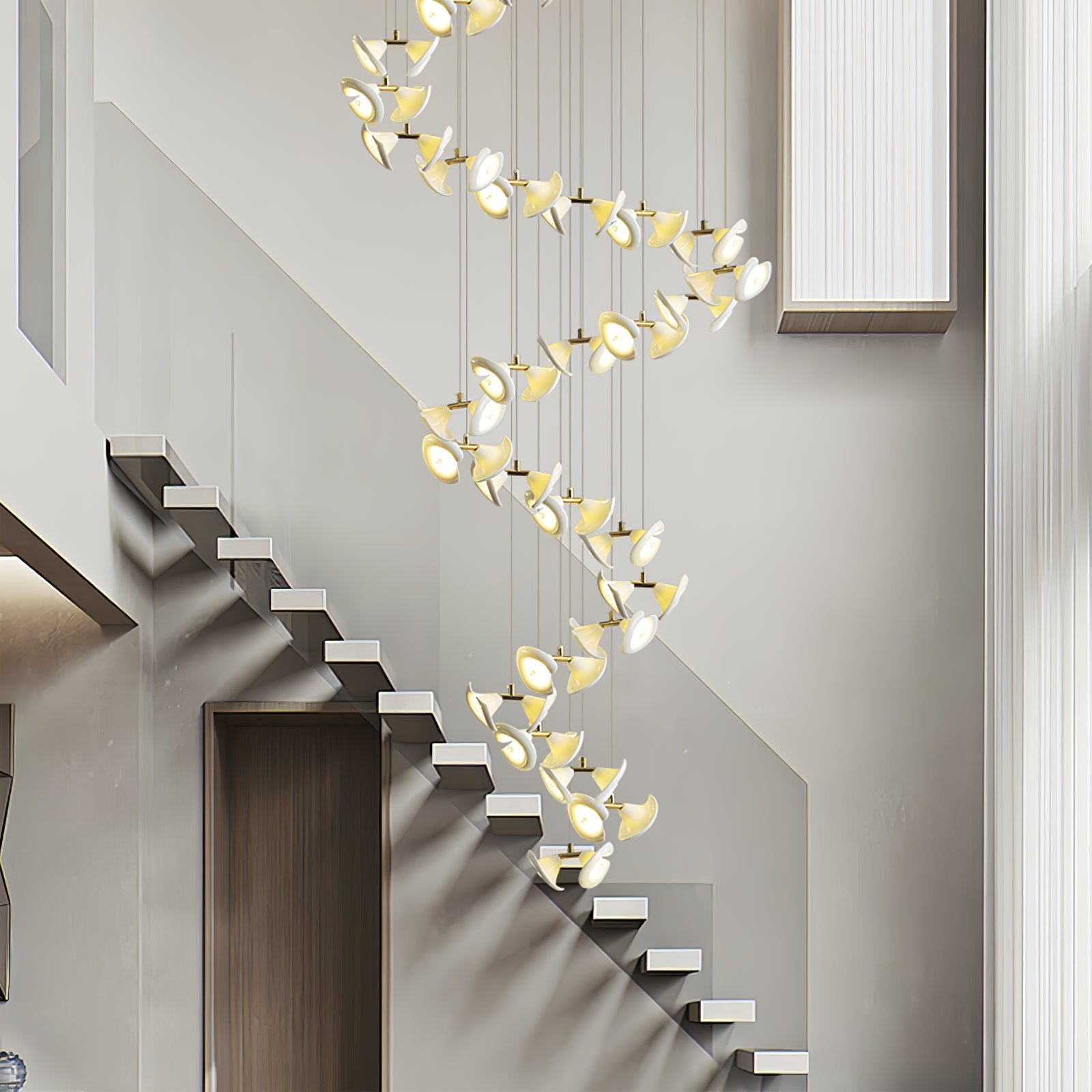 Ernoreth Art Deco Ceramic Chandelier - Blowlighting