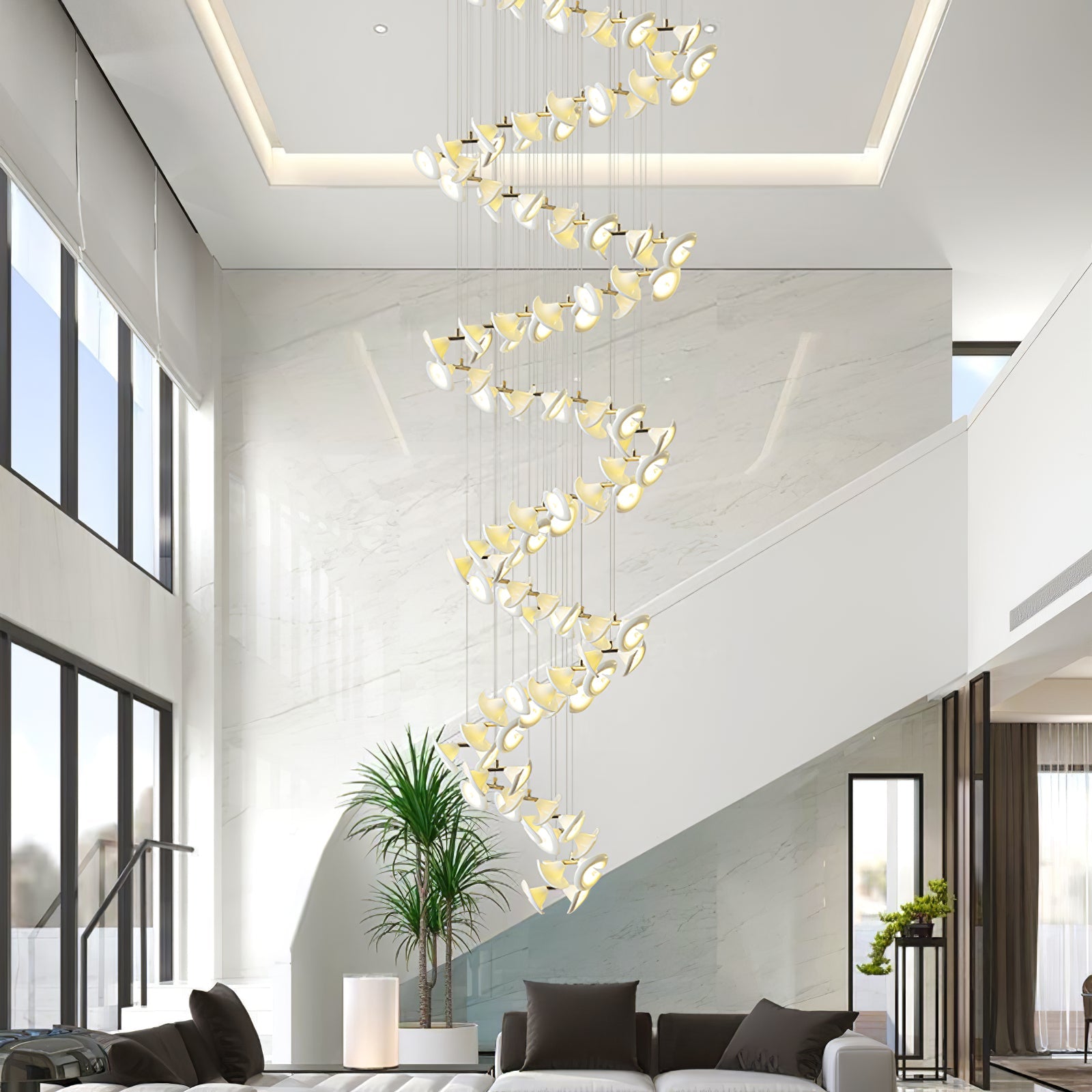 Ernoreth Art Deco Ceramic Chandelier - Blowlighting