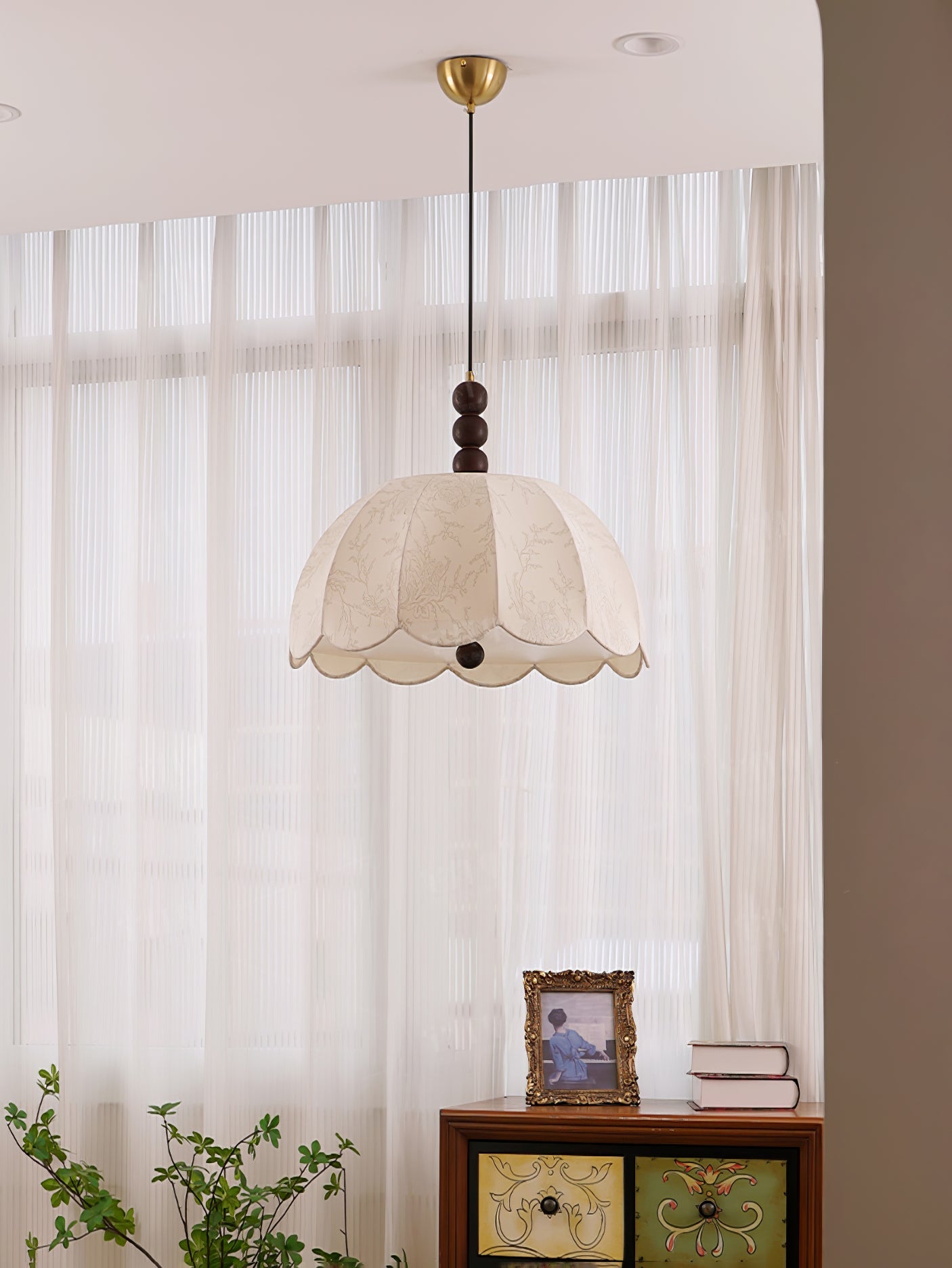 Blossom Fabric Swag Pendant Light - Blowlighting