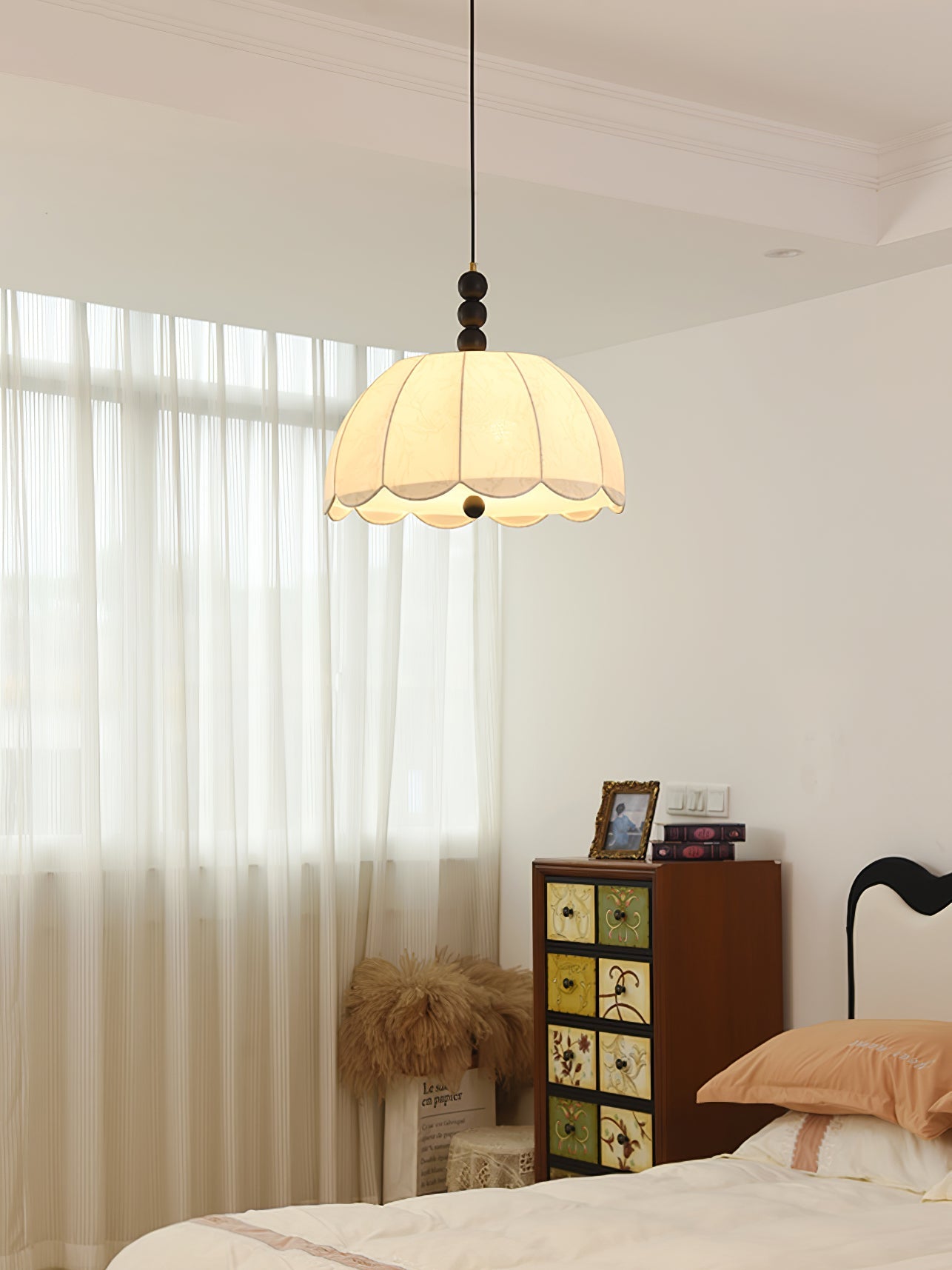 Blossom Fabric Swag Pendant Light - Blowlighting