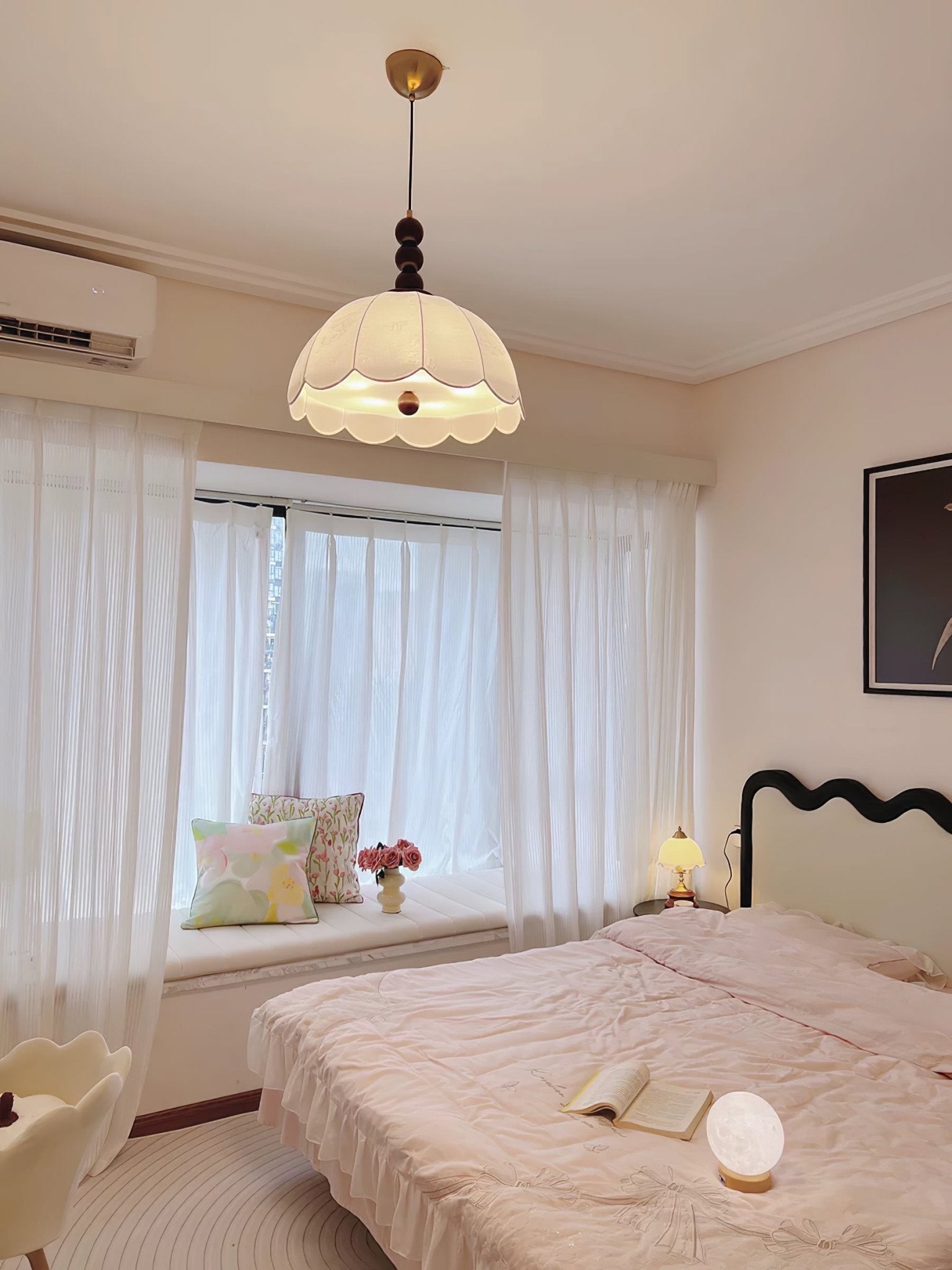 Blossom Fabric Swag Pendant Light - Blowlighting