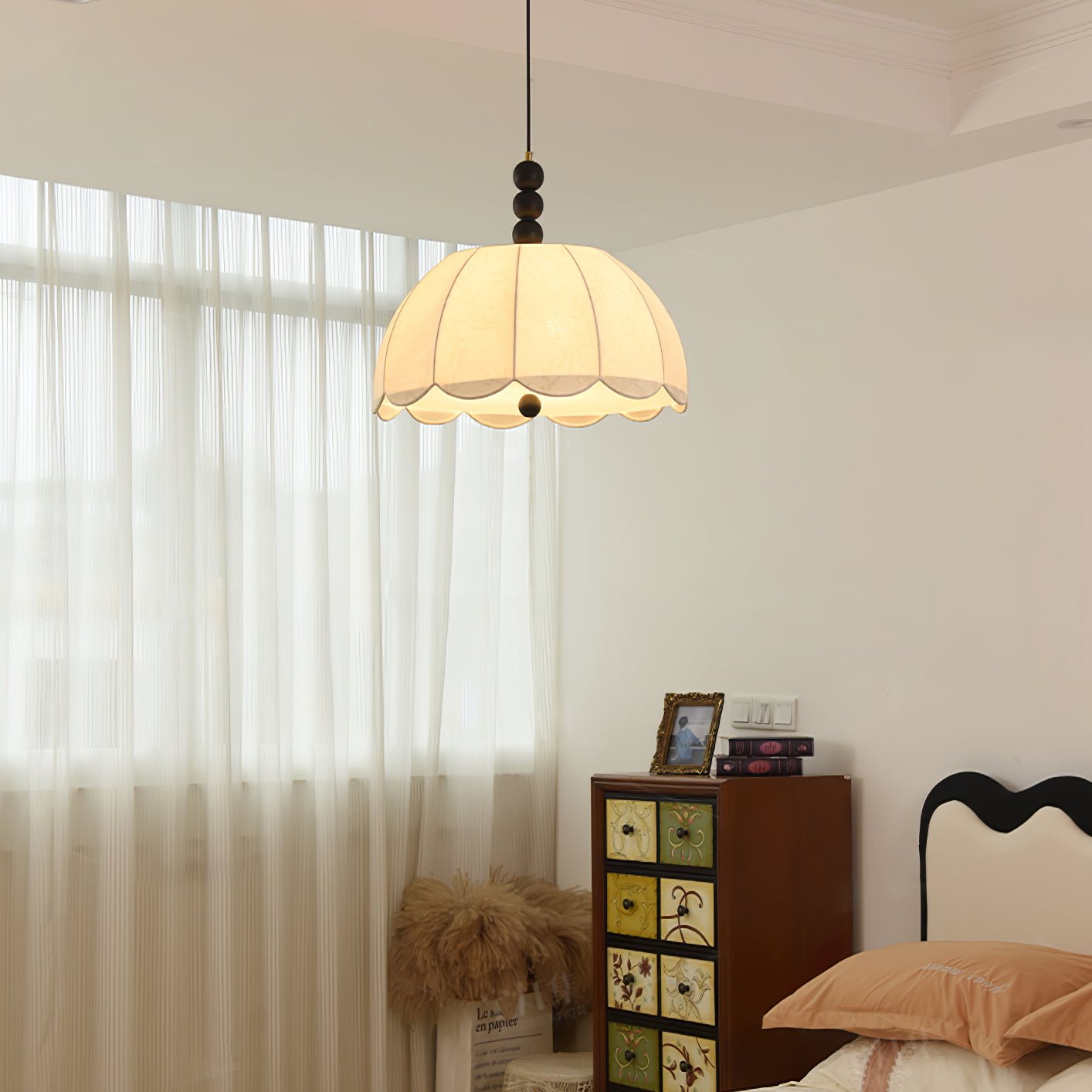 Blossom Fabric Swag Pendant Light - Blowlighting