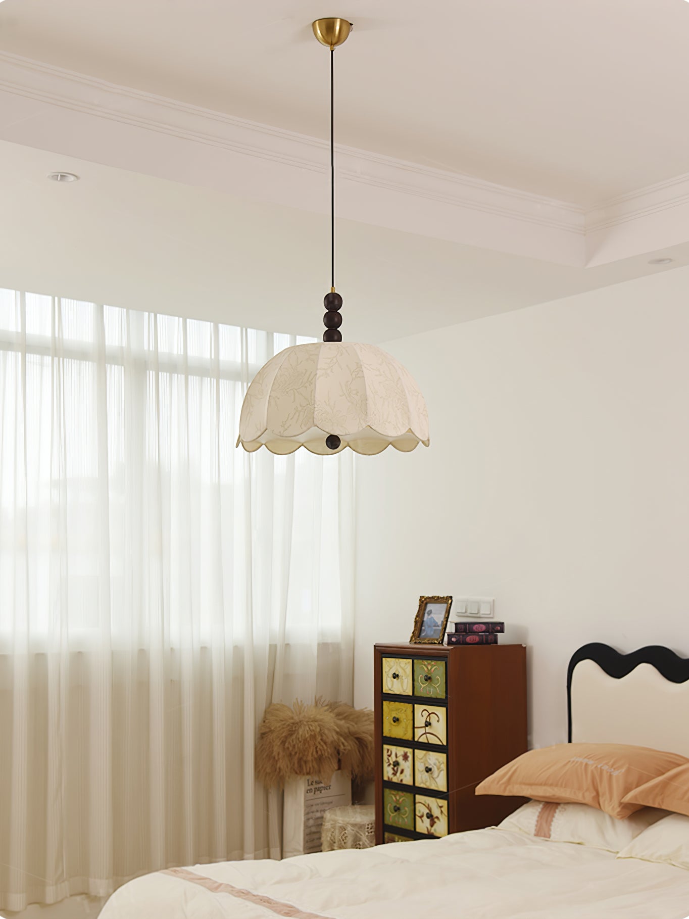 Blossom Fabric Swag Pendant Light - Blowlighting