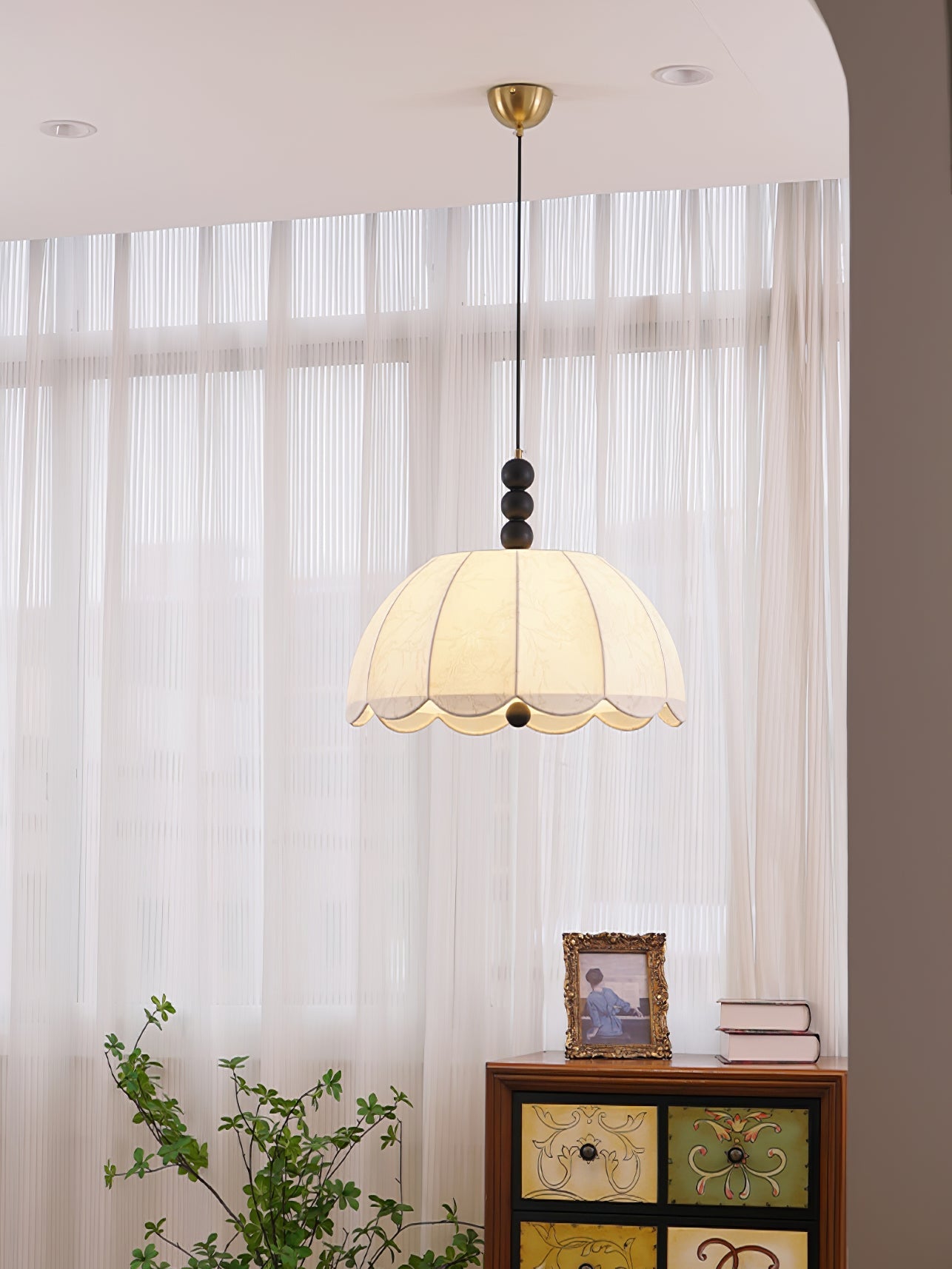 Blossom Fabric Swag Pendant Light - Blowlighting