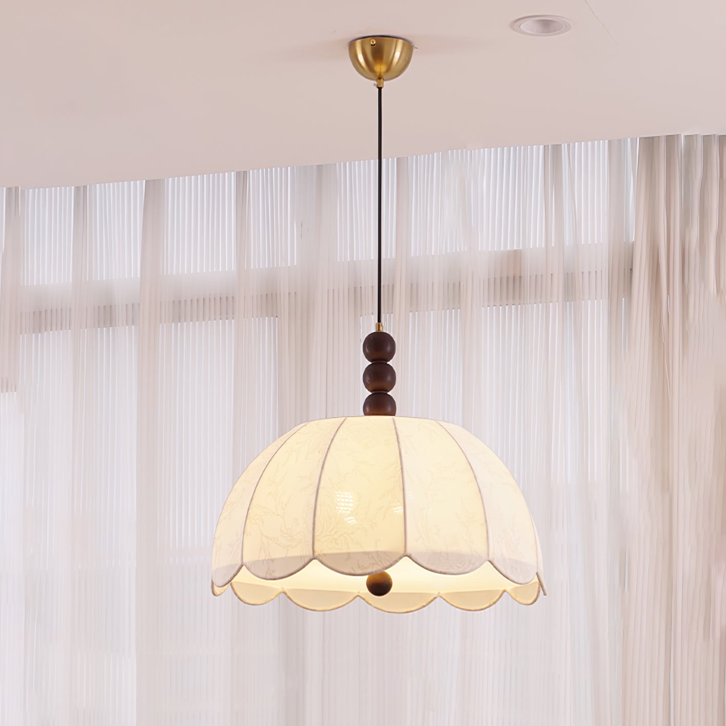 Blossom Fabric Swag Pendant Light - Blowlighting