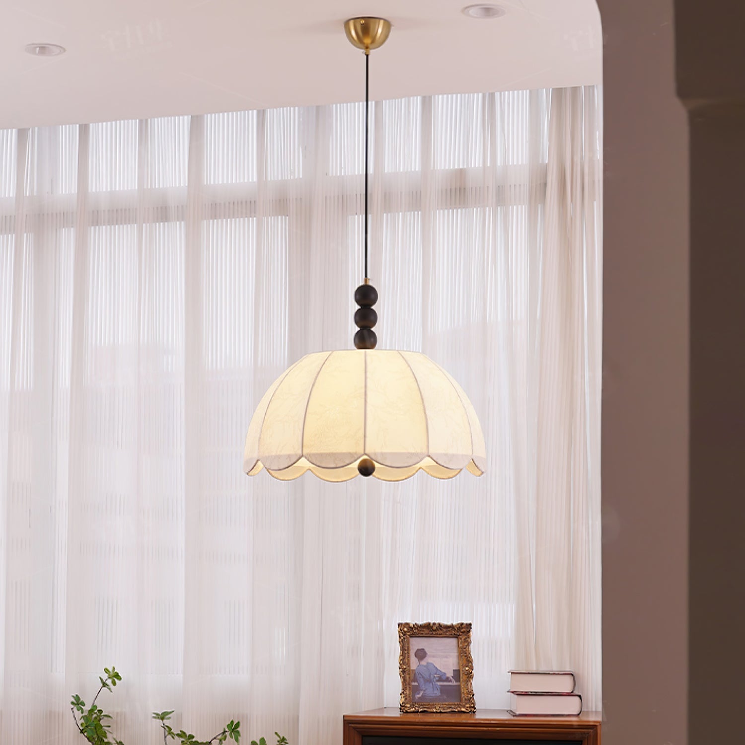 Blossom Fabric Swag Pendant Light - Blowlighting
