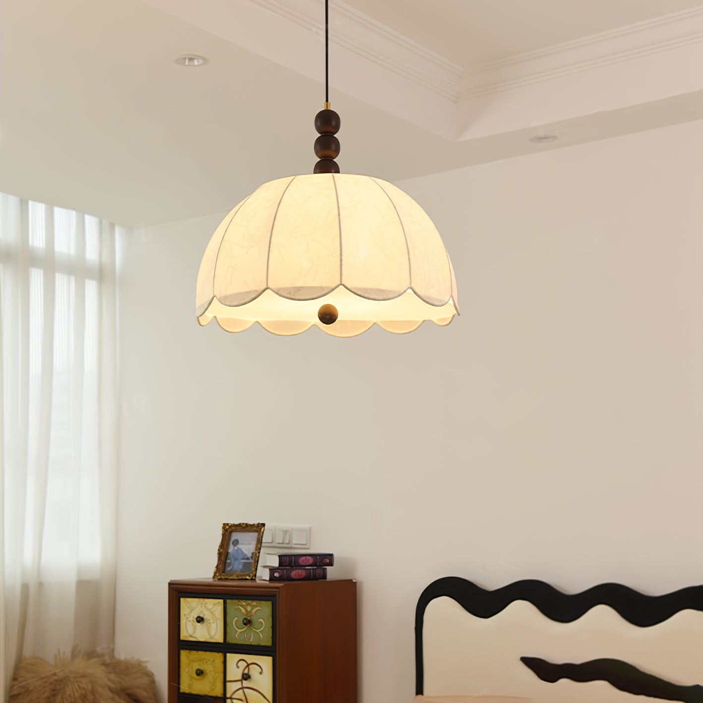 Blossom Fabric Swag Pendant Light - Blowlighting