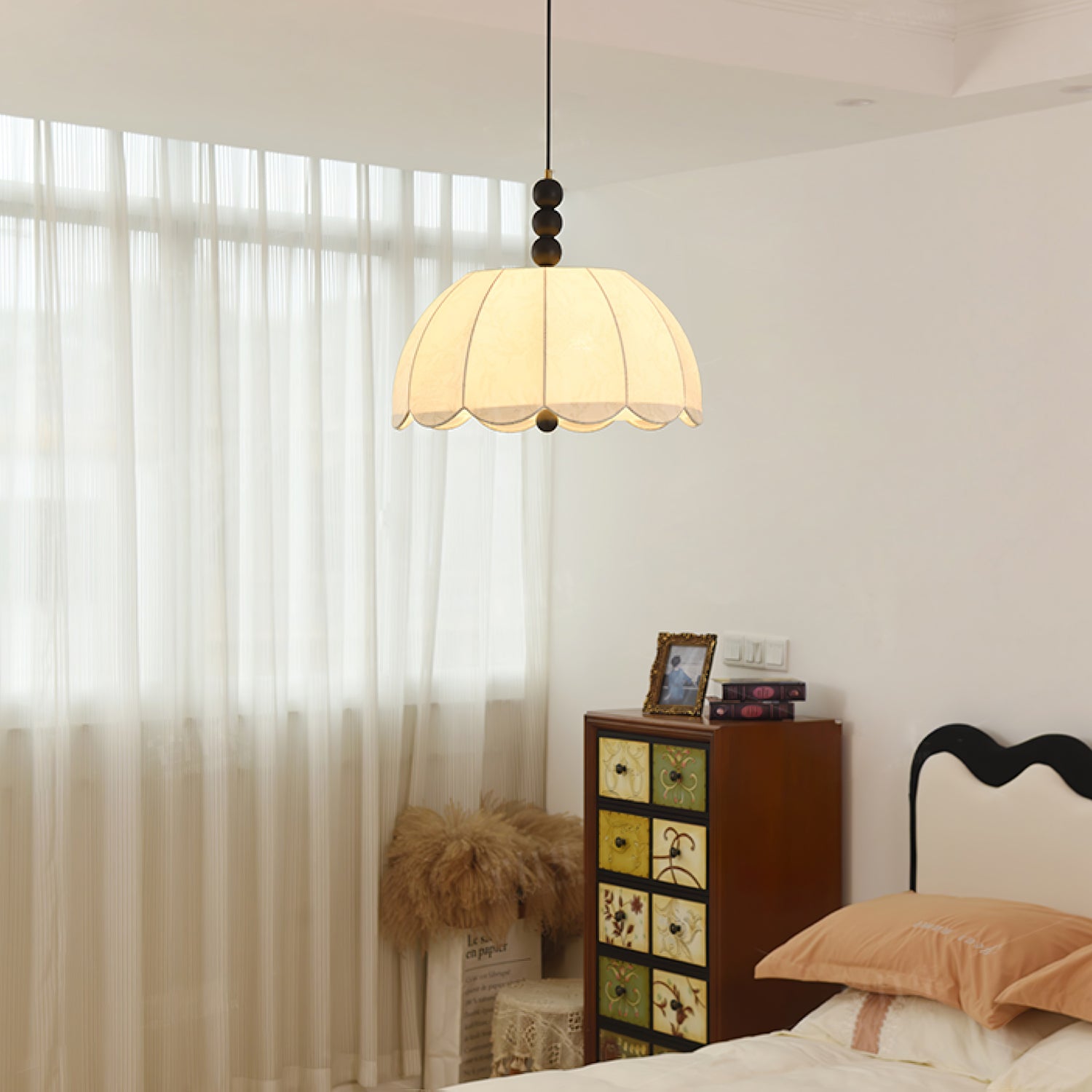 Blossom Fabric Swag Pendant Light - Blowlighting