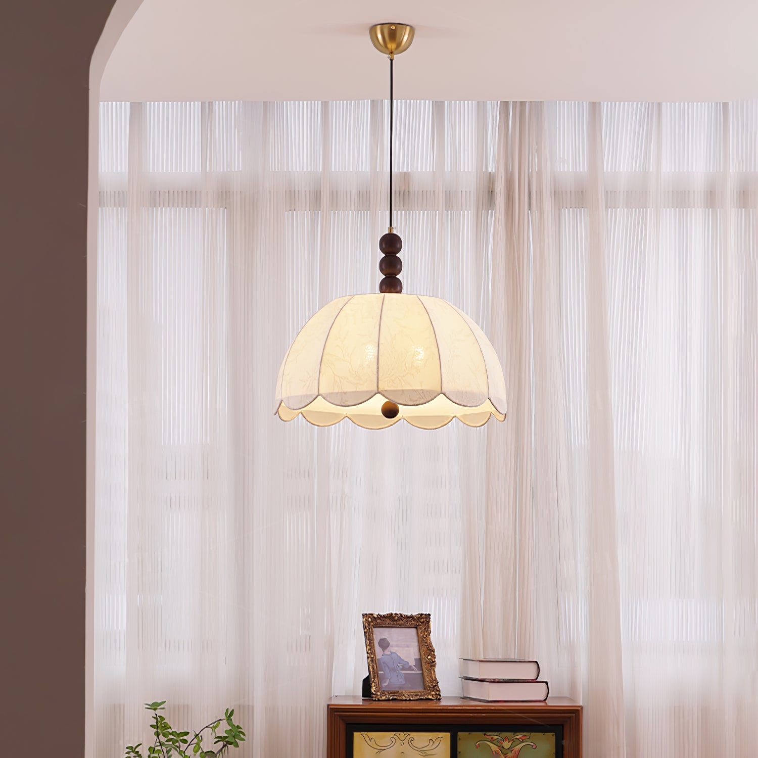 Blossom Fabric Swag Pendant Light - Blowlighting