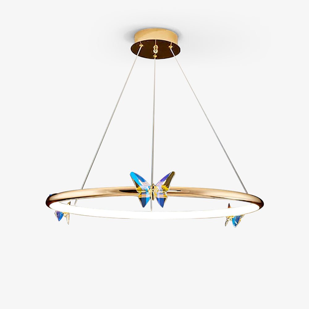 Blue Butterfly Chandelier - Blowlighting