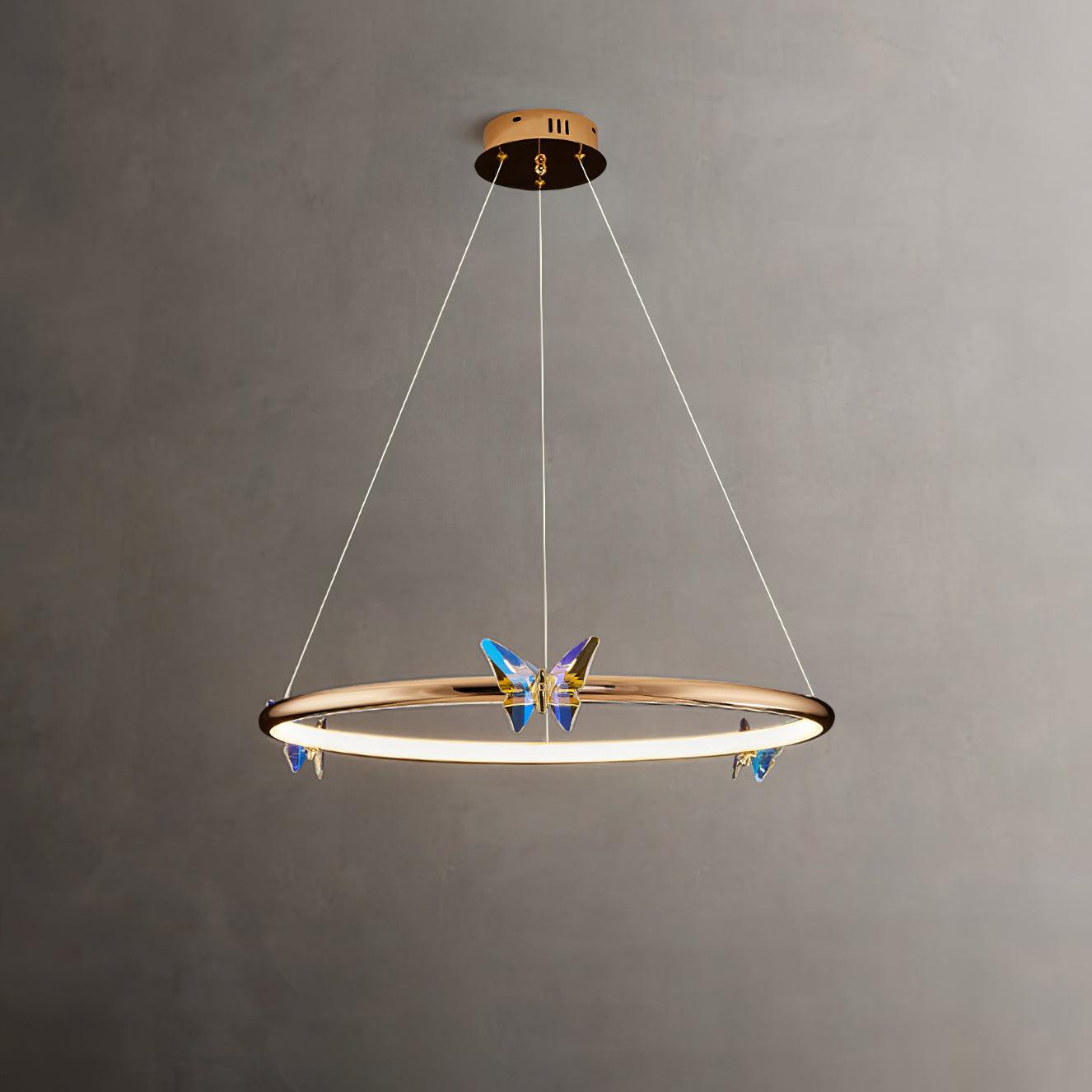 Blue Butterfly Chandelier - Blowlighting