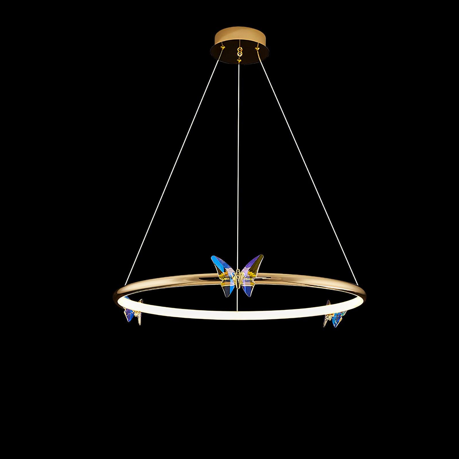 Blue Butterfly Chandelier - Blowlighting