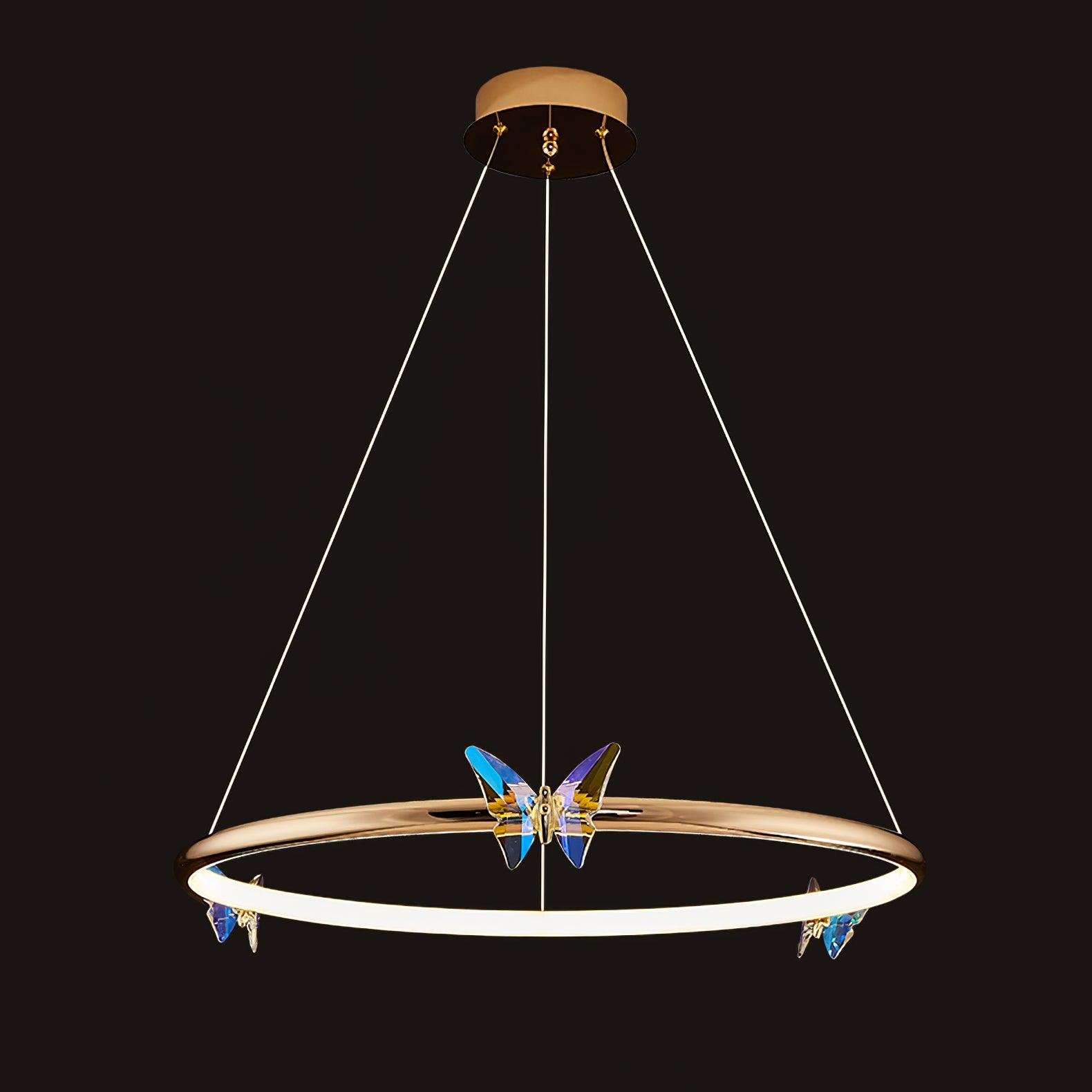 Blue Butterfly Chandelier - Blowlighting