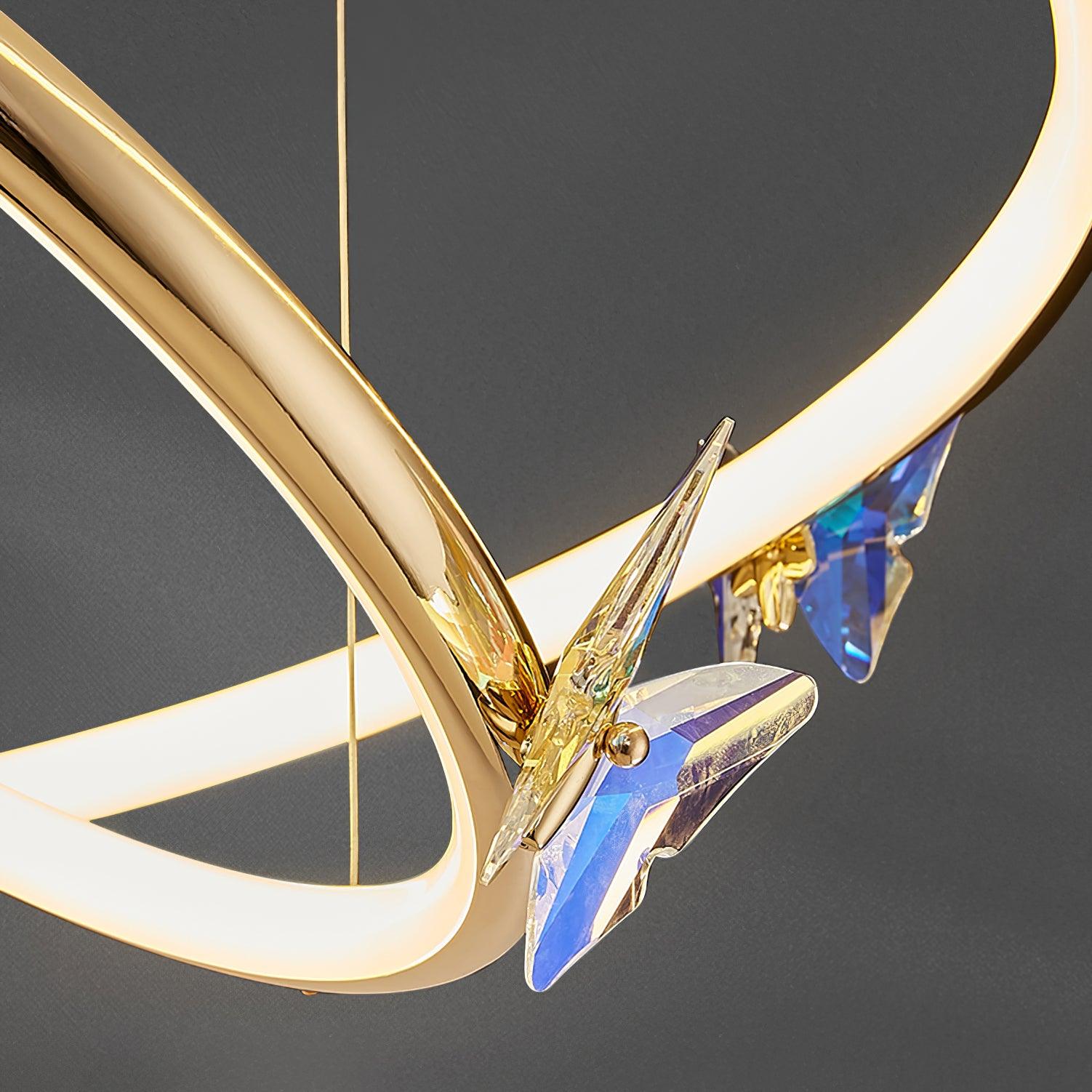 Blue Butterfly Chandelier - Blowlighting