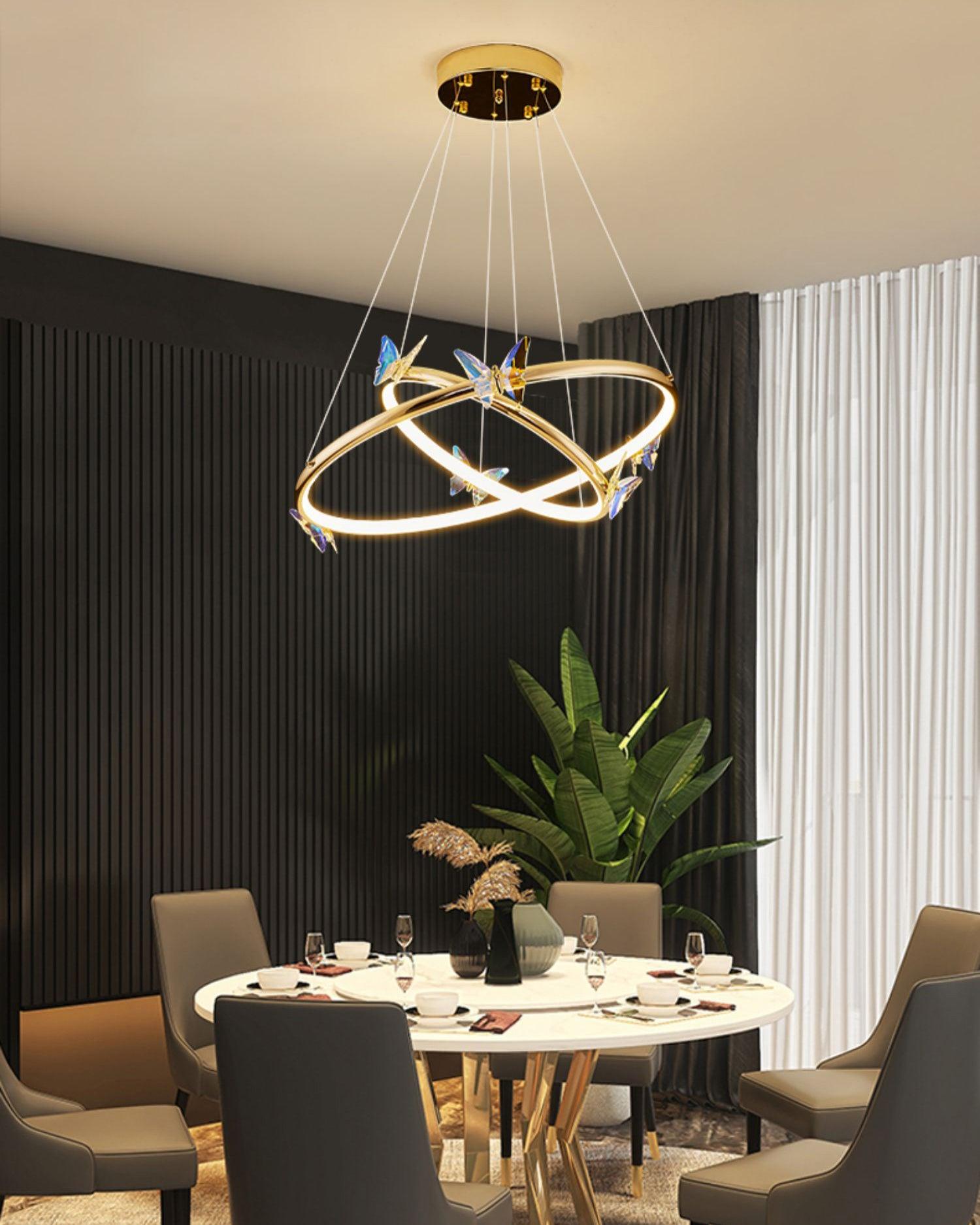 Blue Butterfly Chandelier - Blowlighting