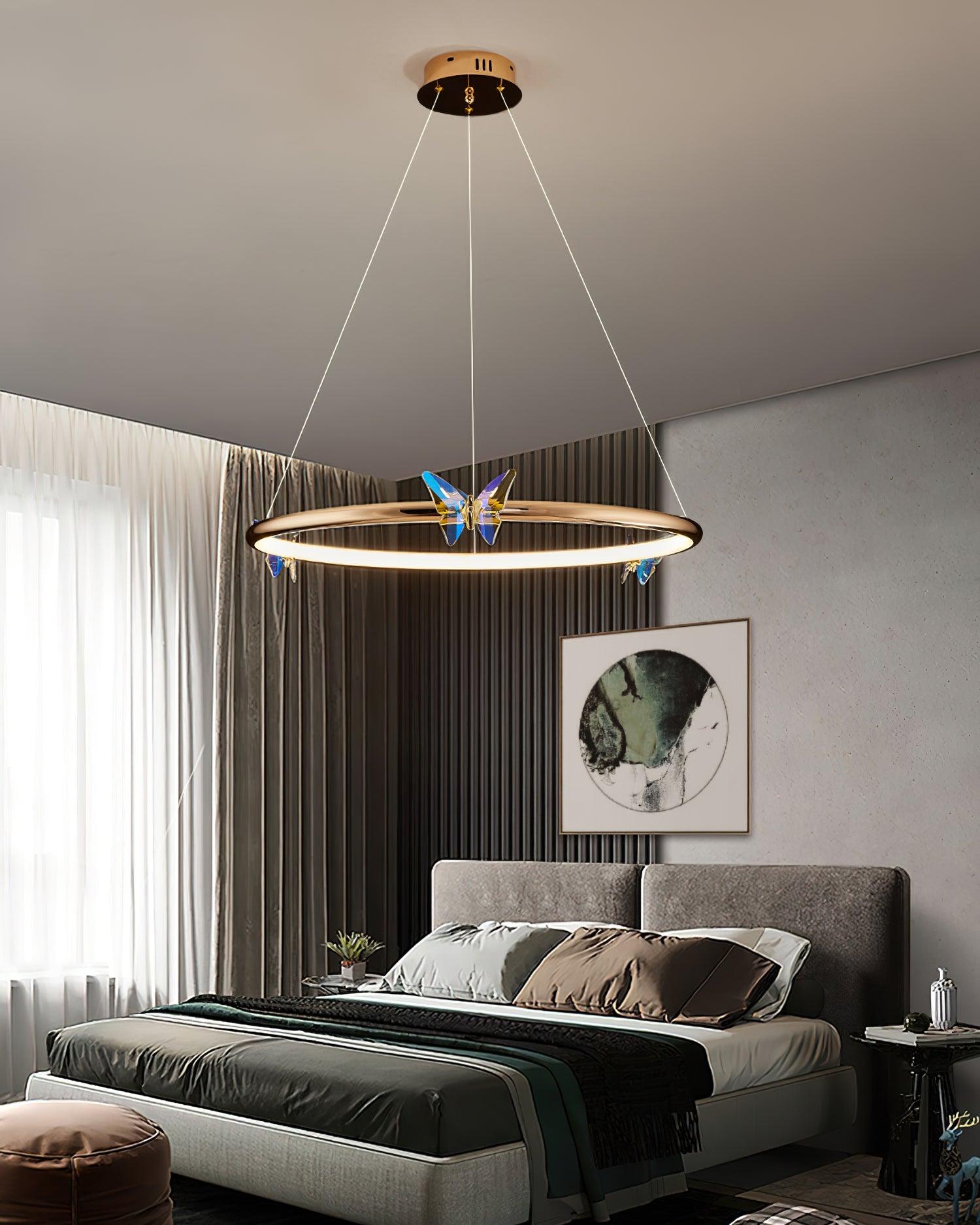 Blue Butterfly Chandelier - Blowlighting