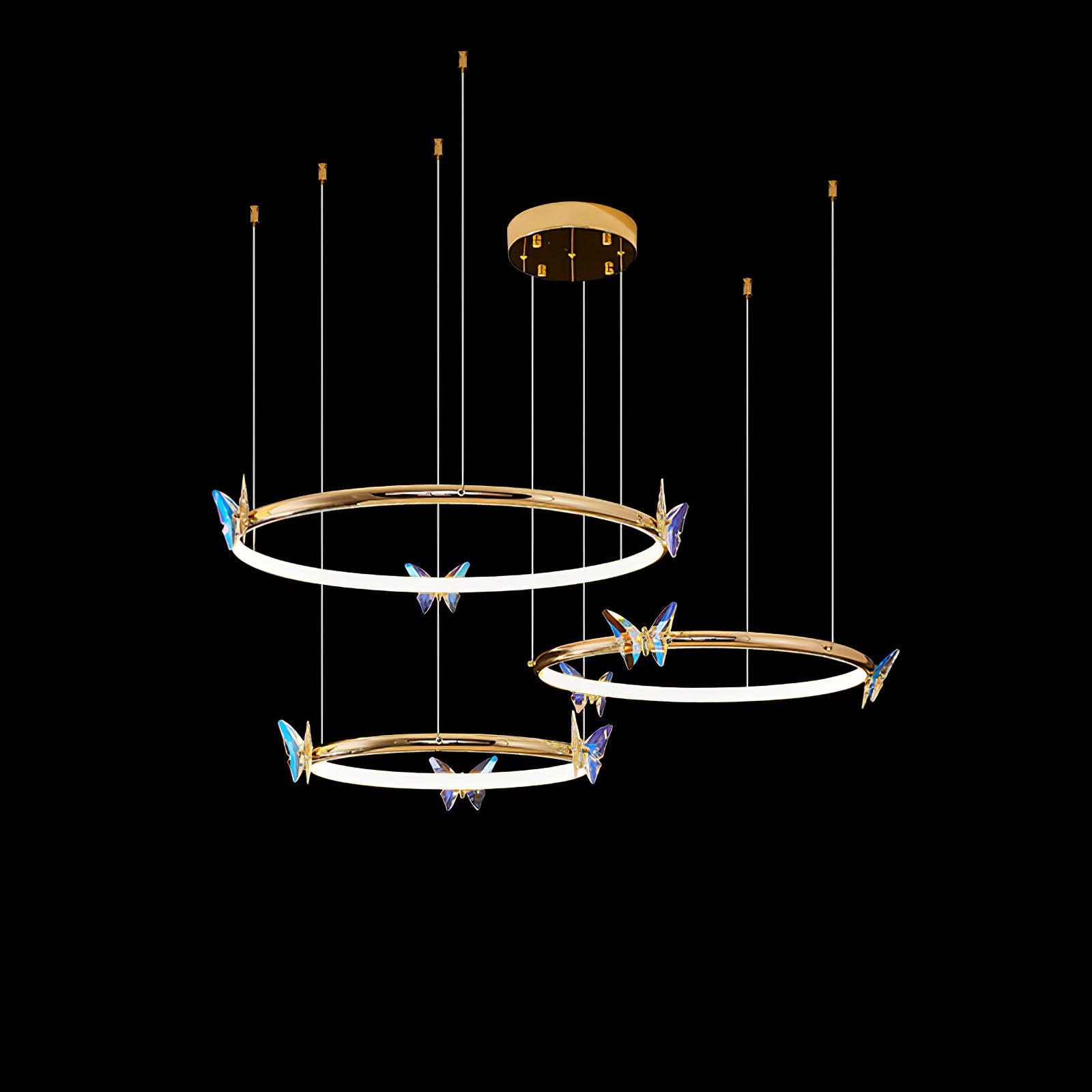 Blue Butterfly Chandelier - Blowlighting