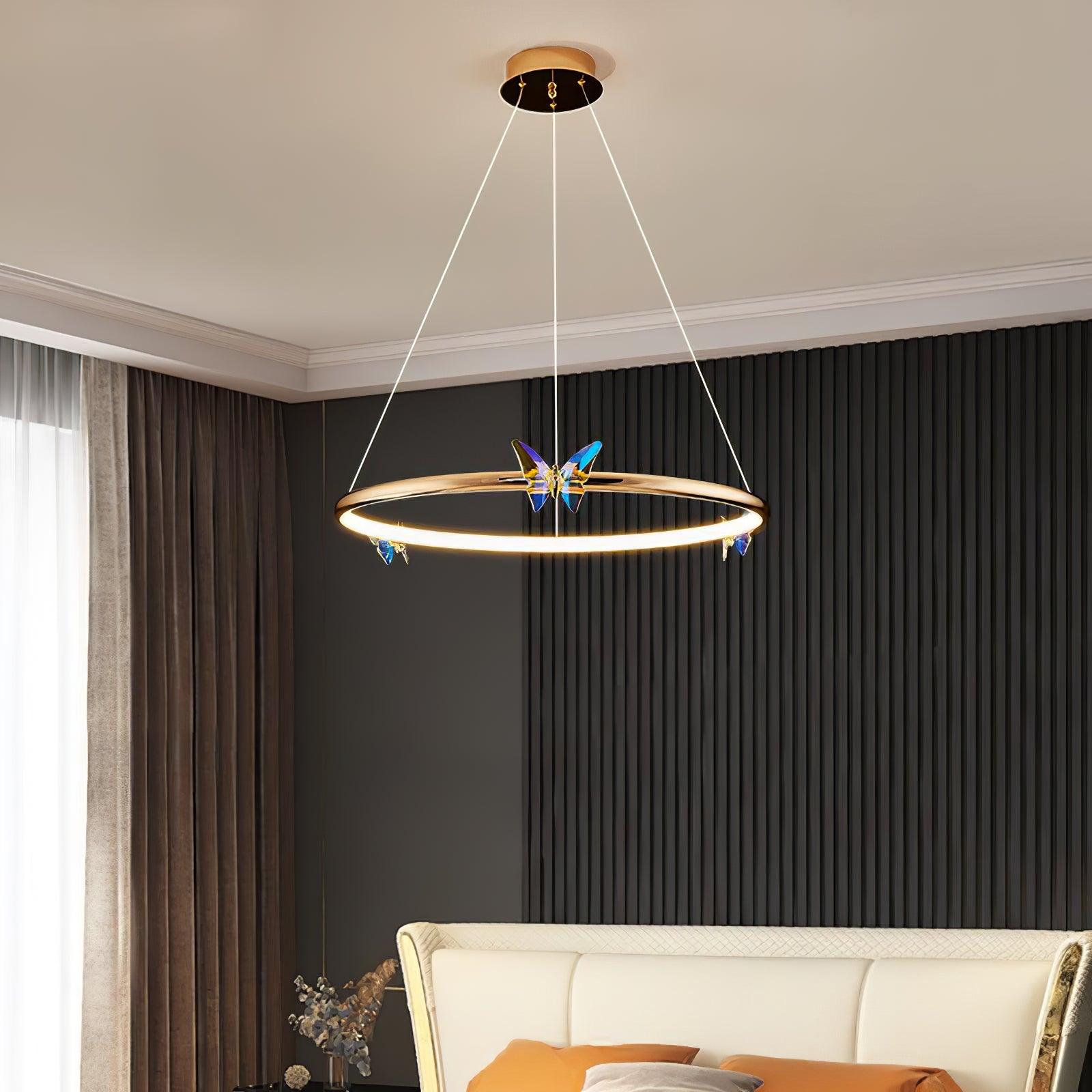 Blue Butterfly Chandelier - Blowlighting