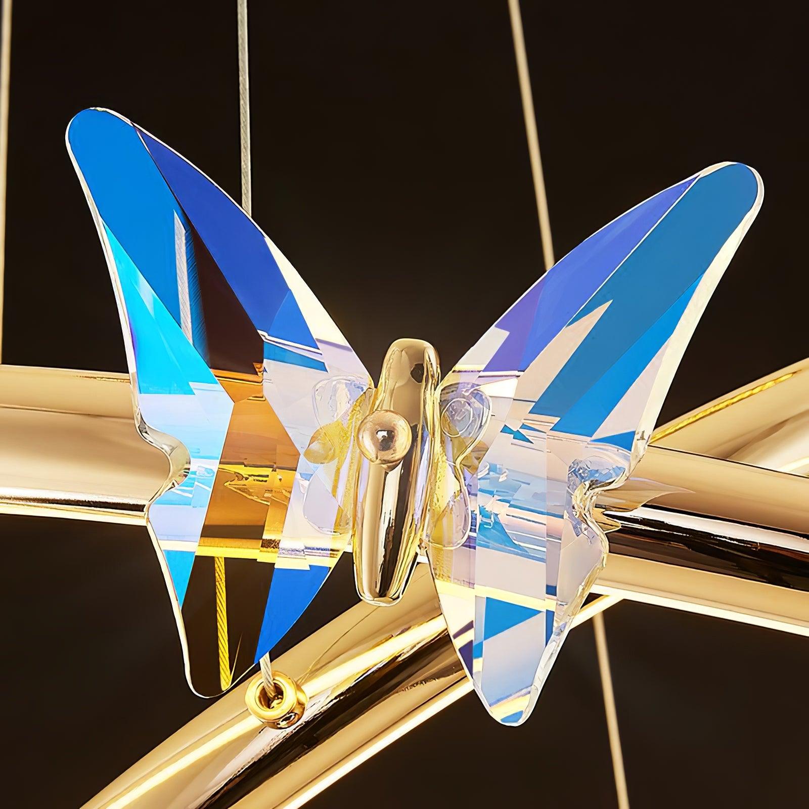 Blue Butterfly Chandelier - Blowlighting