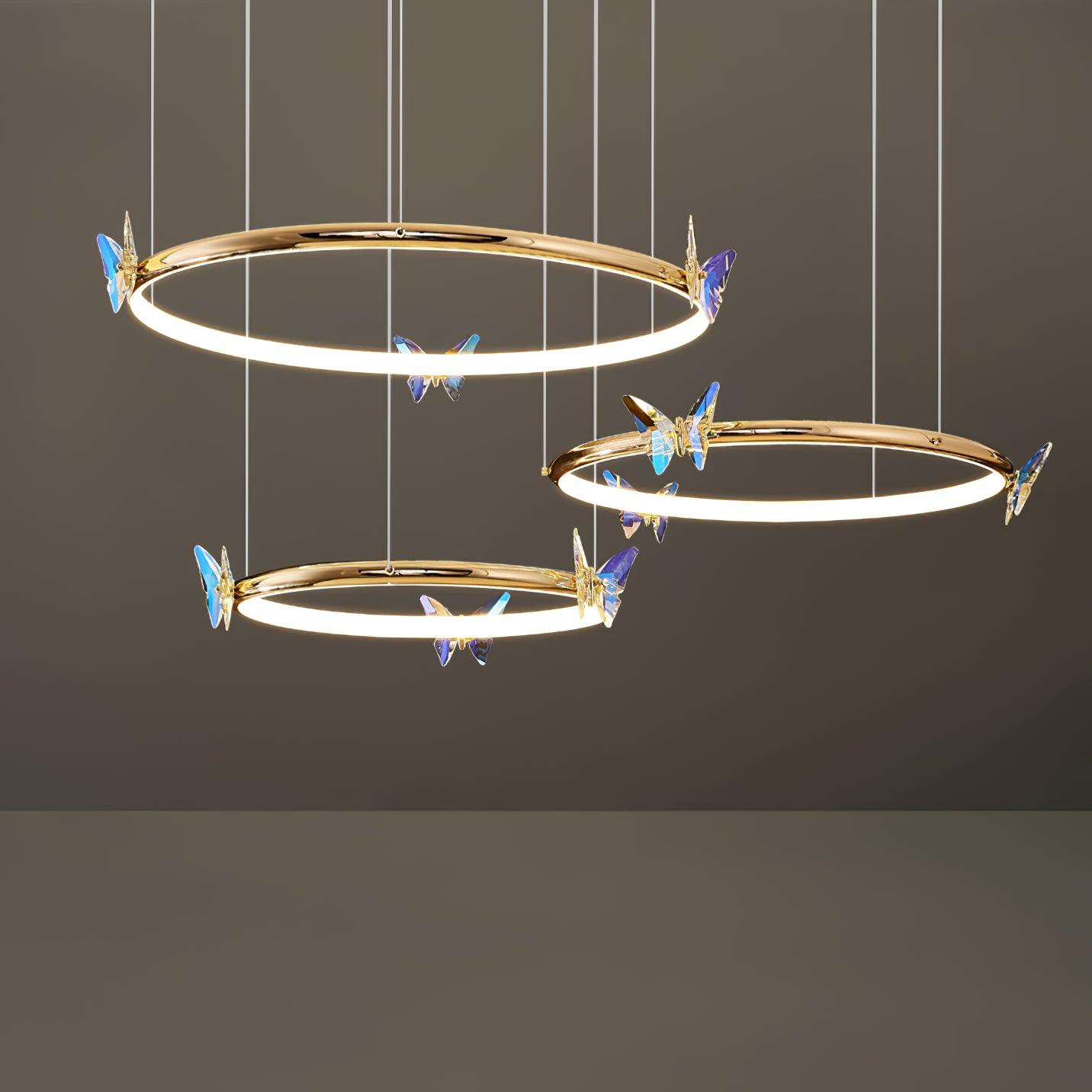 Blue Butterfly Chandelier - Blowlighting