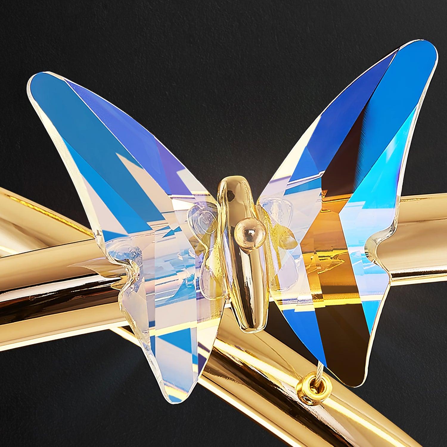Blue Butterfly Chandelier - Blowlighting