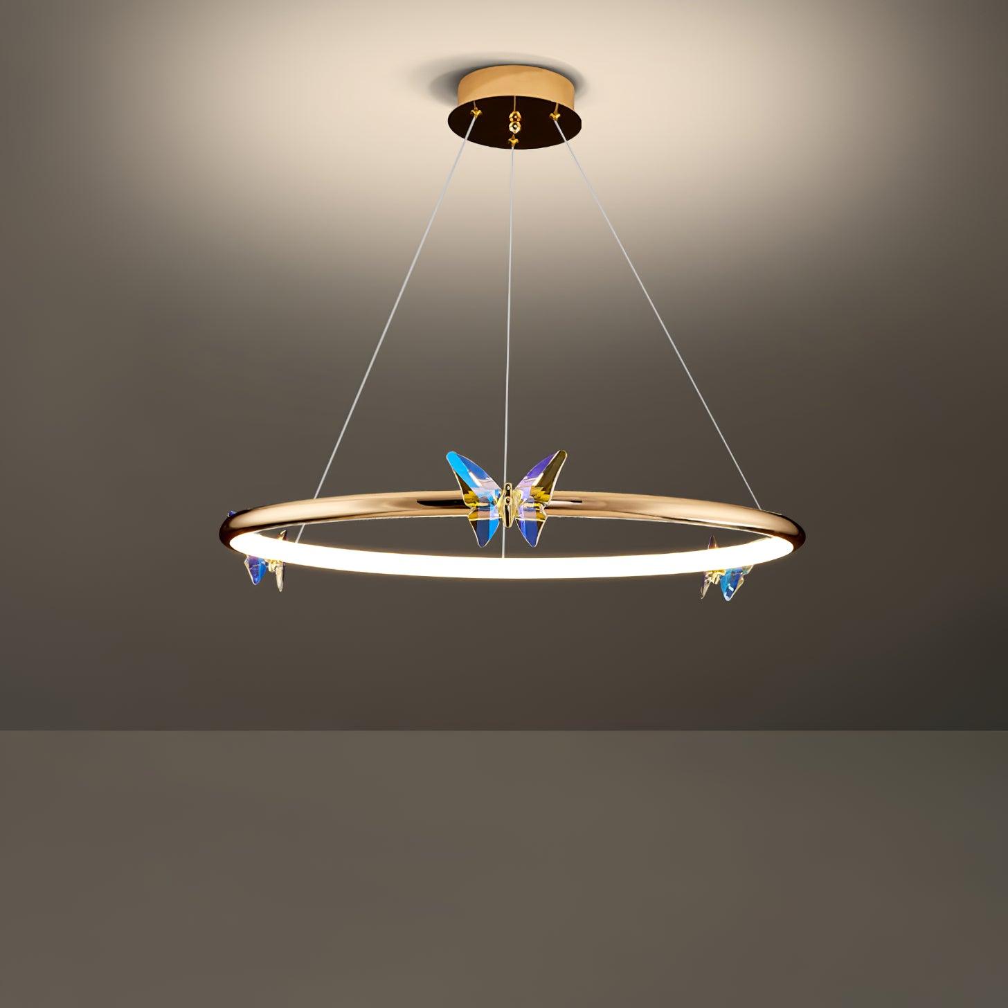 Blue Butterfly Chandelier - Blowlighting