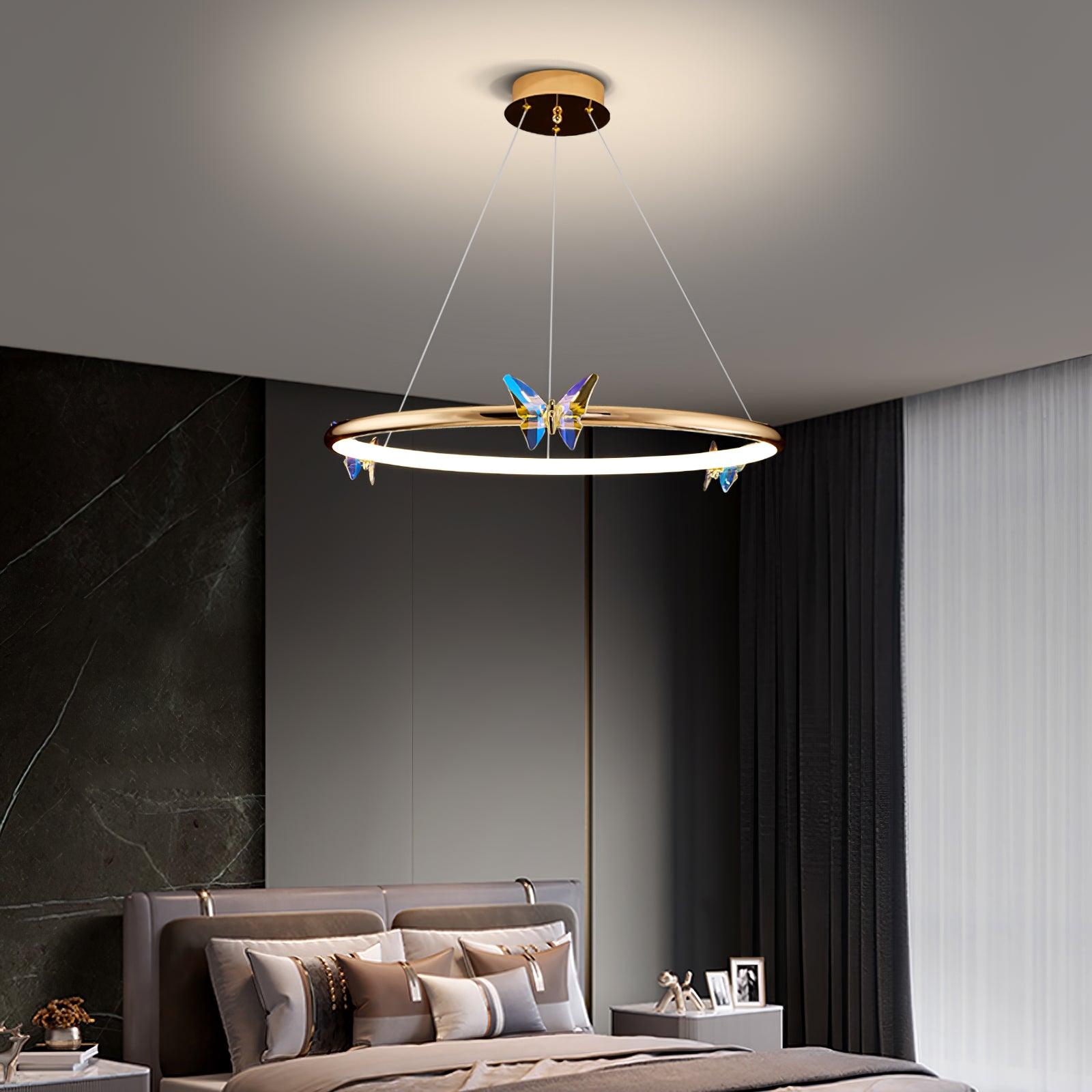 Blue Butterfly Chandelier - Blowlighting