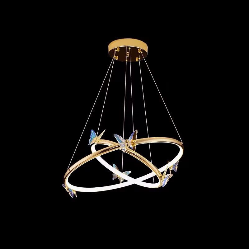 Blue Butterfly Chandelier - Blowlighting