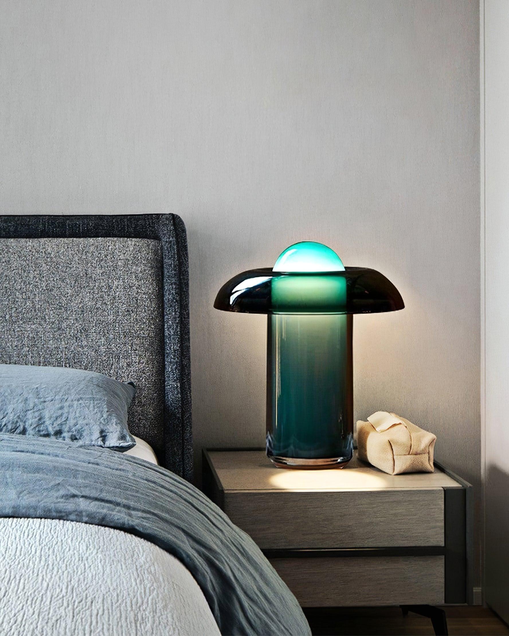 Glass Mushroom Table Lamp - Blowlighting