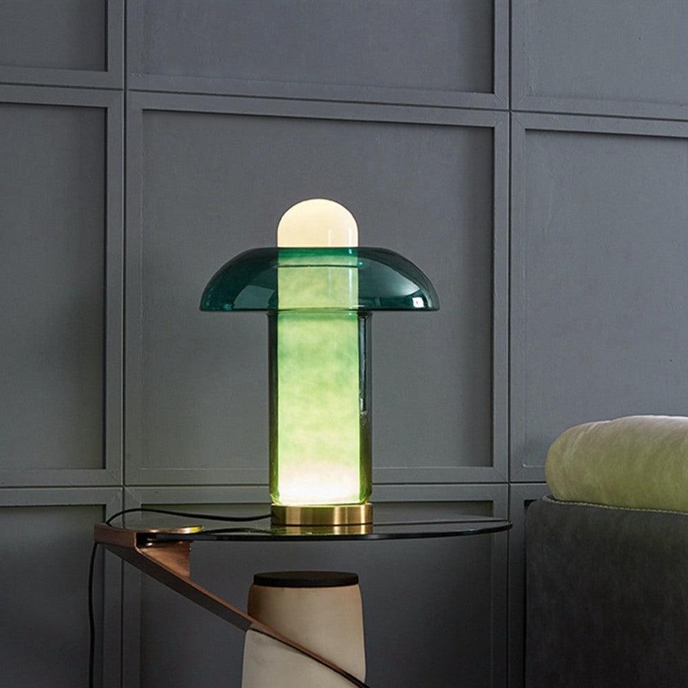 Glass Mushroom Table Lamp - Blowlighting