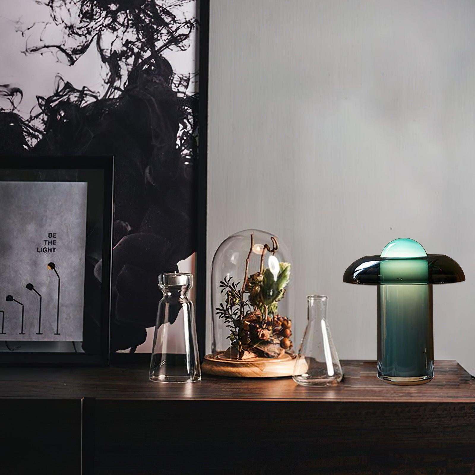 Glass Mushroom Table Lamp - Blowlighting