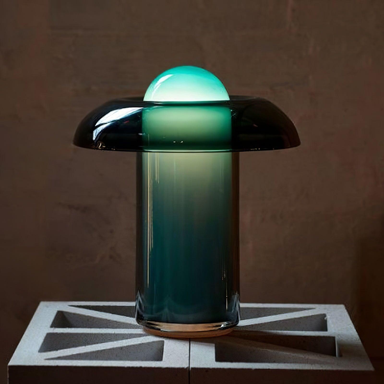 Glass Mushroom Table Lamp - Blowlighting