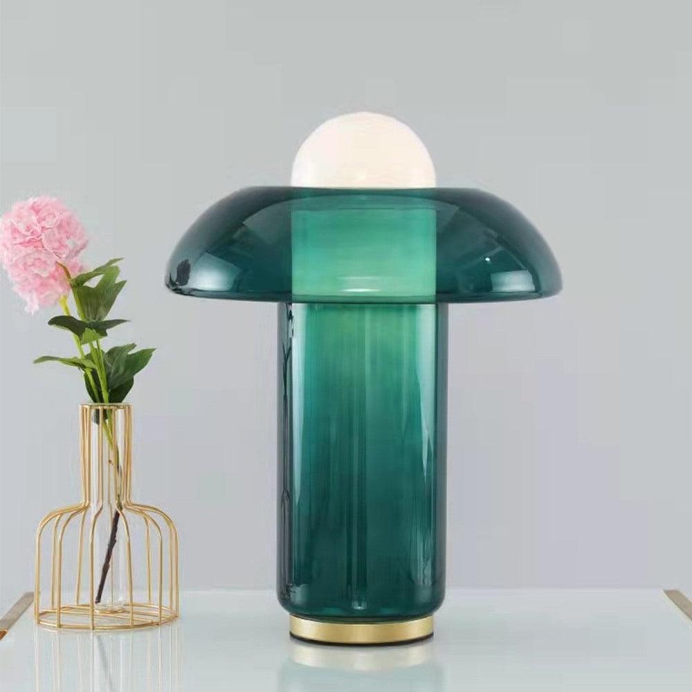 Glass Mushroom Table Lamp - Blowlighting