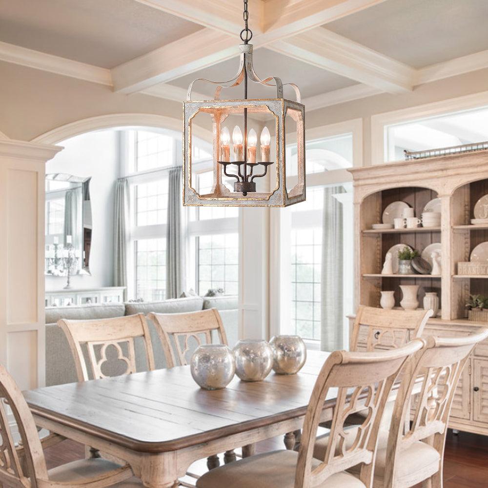 Boho Rustic Cube Chandelier - Blowlighting