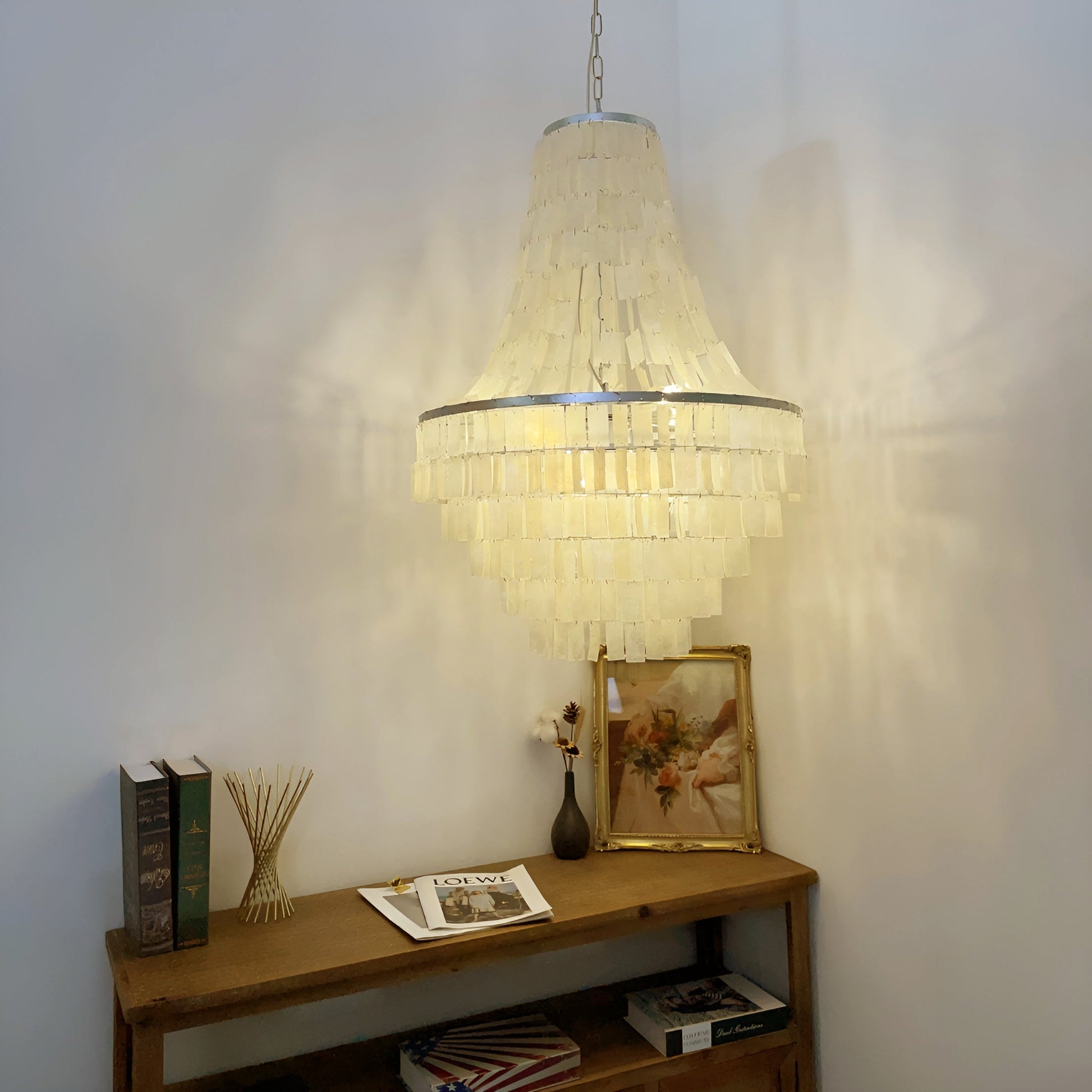 Aurora Chandelier Boho Shell Tiered - Blowlighting