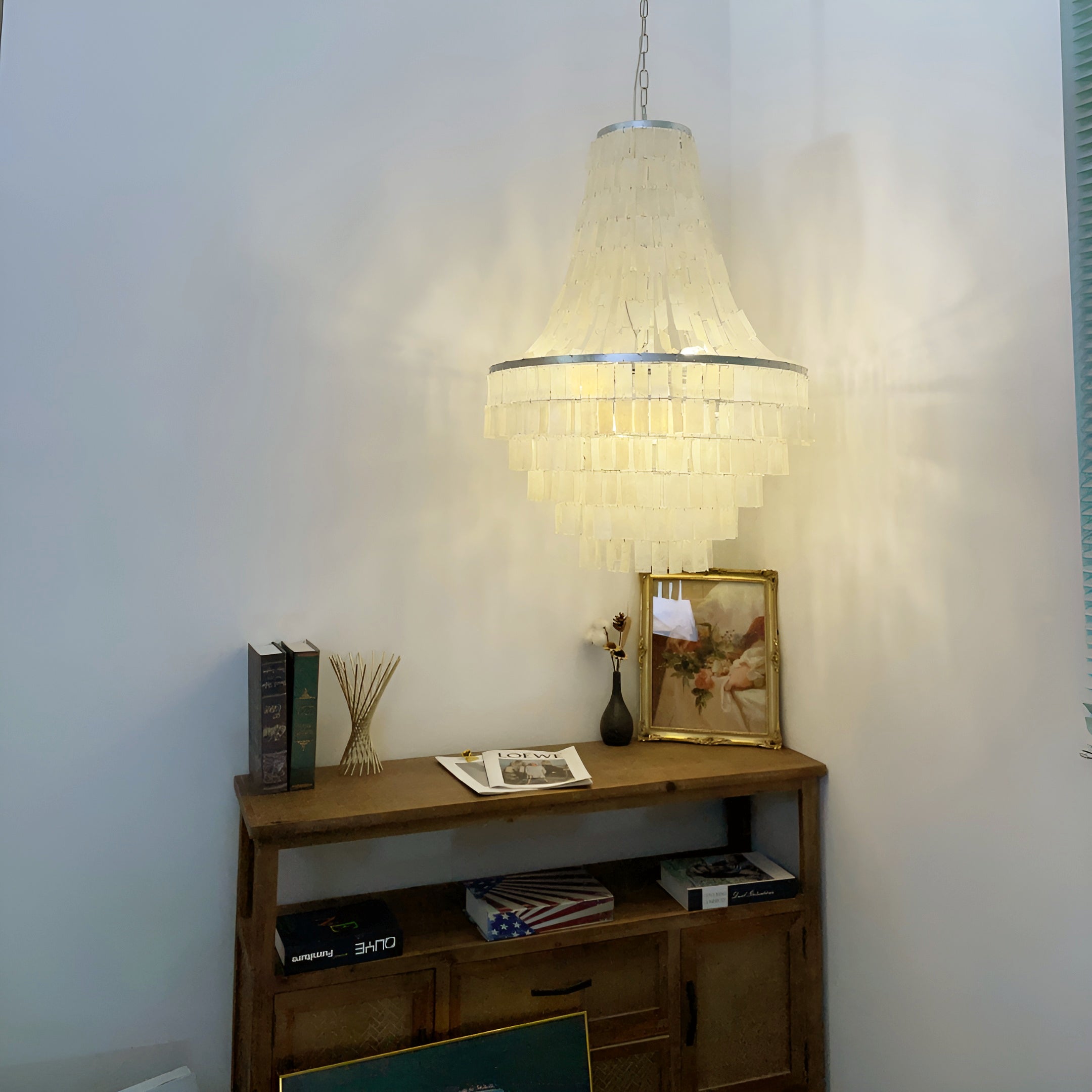 Aurora Chandelier Boho Shell Tiered - Blowlighting