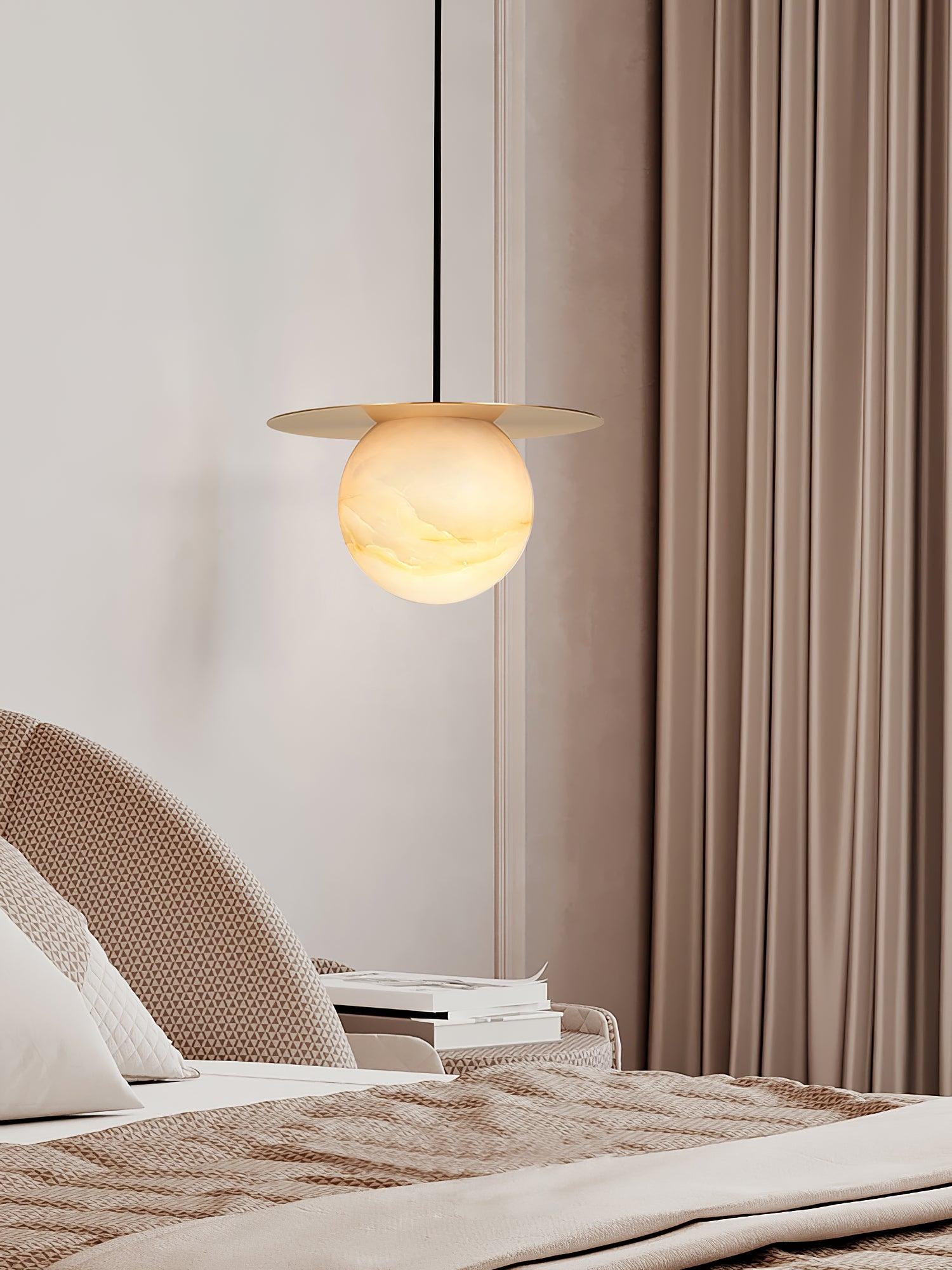 Nyvelyra Sphere Alabaster Pendant Light - Blowlighting