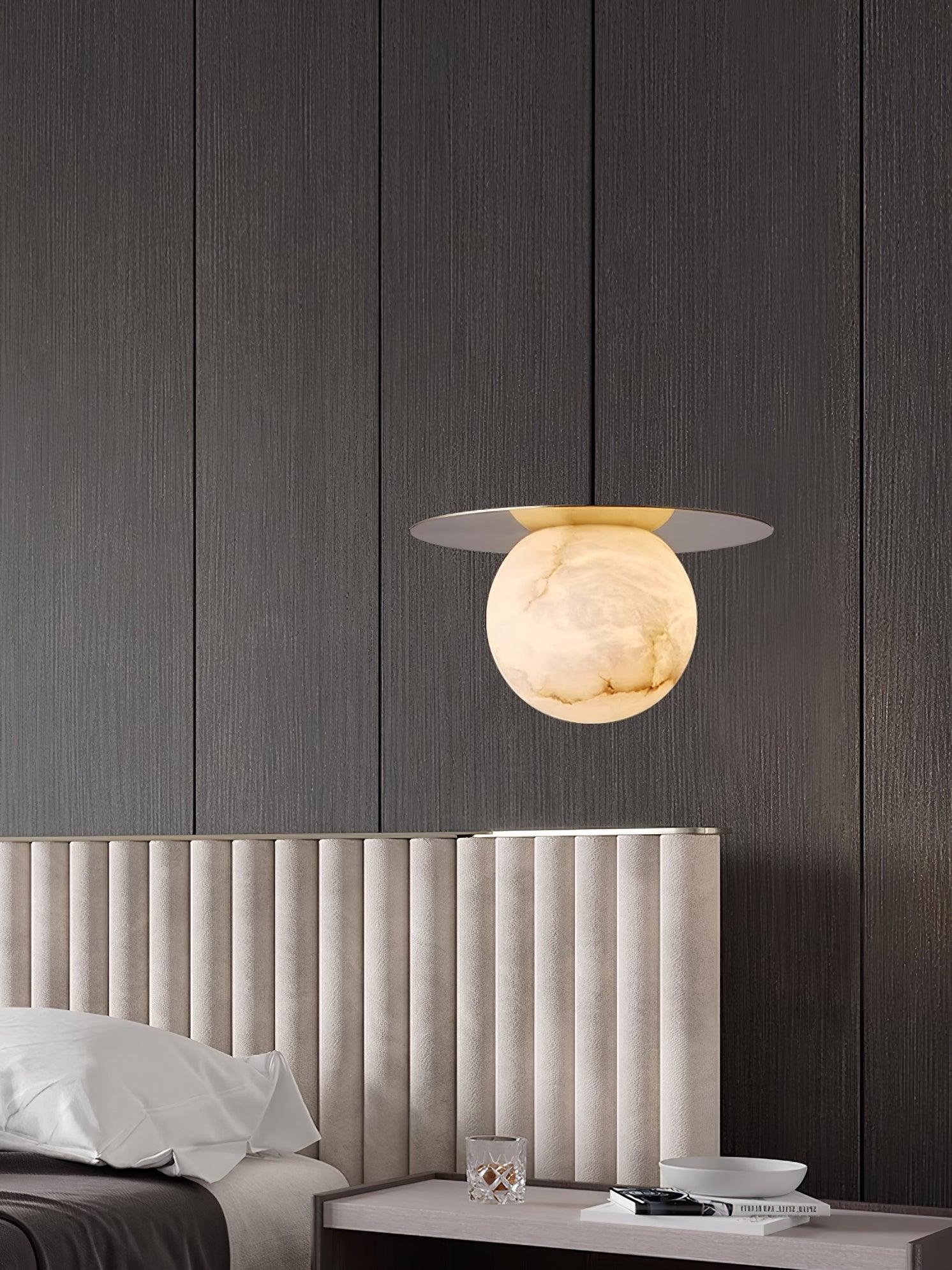 Nyvelyra Sphere Alabaster Pendant Light - Blowlighting