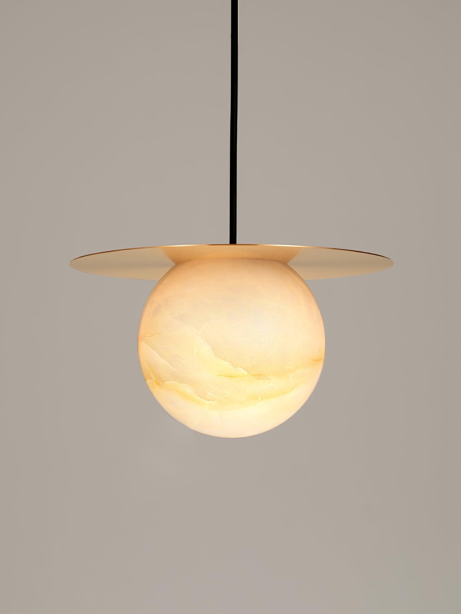 Nyvelyra Sphere Alabaster Pendant Light - Blowlighting