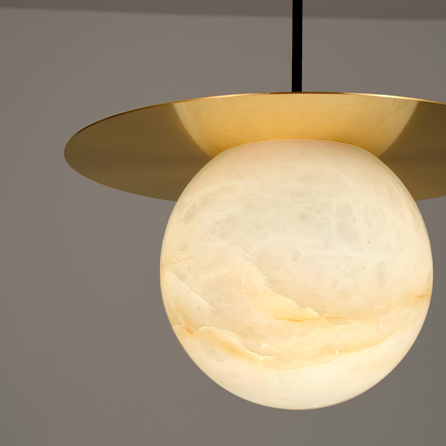 Nyvelyra Sphere Alabaster Pendant Light - Blowlighting