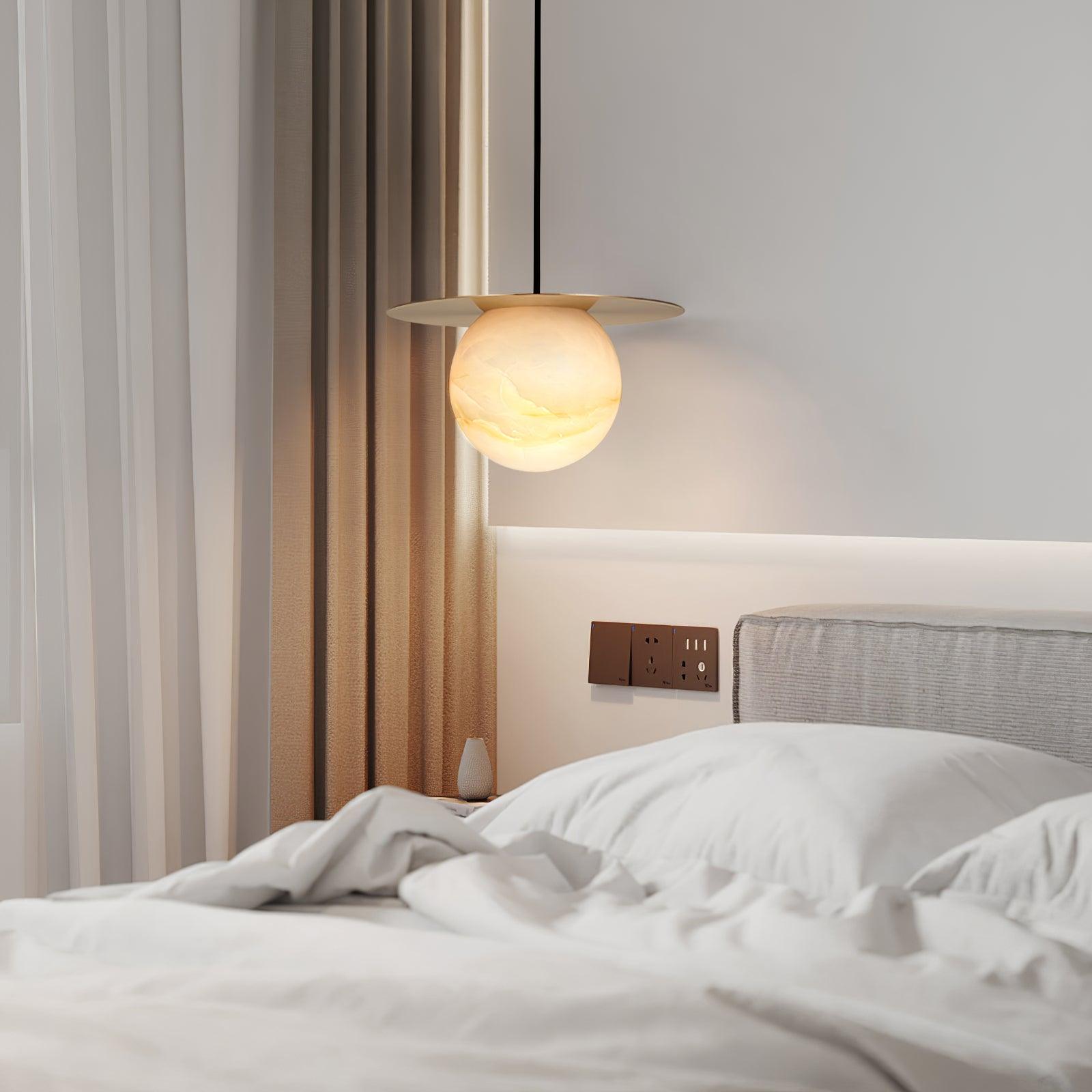 Nyvelyra Sphere Alabaster Pendant Light - Blowlighting