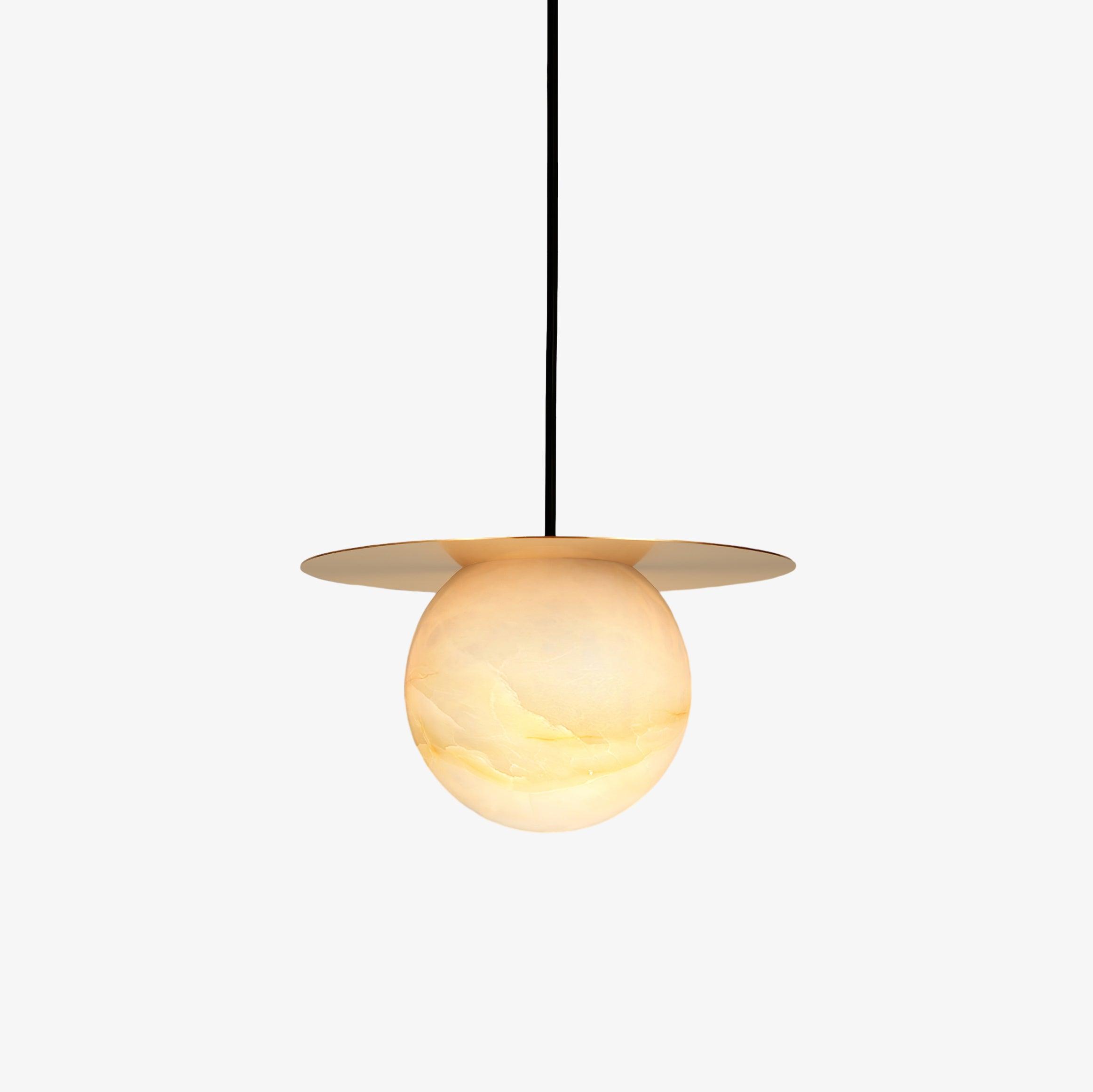 Nyvelyra Sphere Alabaster Pendant Light - Blowlighting