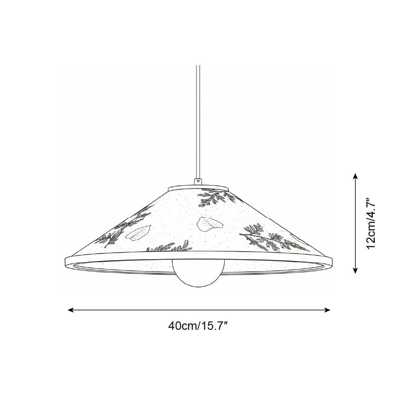 Botanica Vintage Rice Paper Pendant Lamp