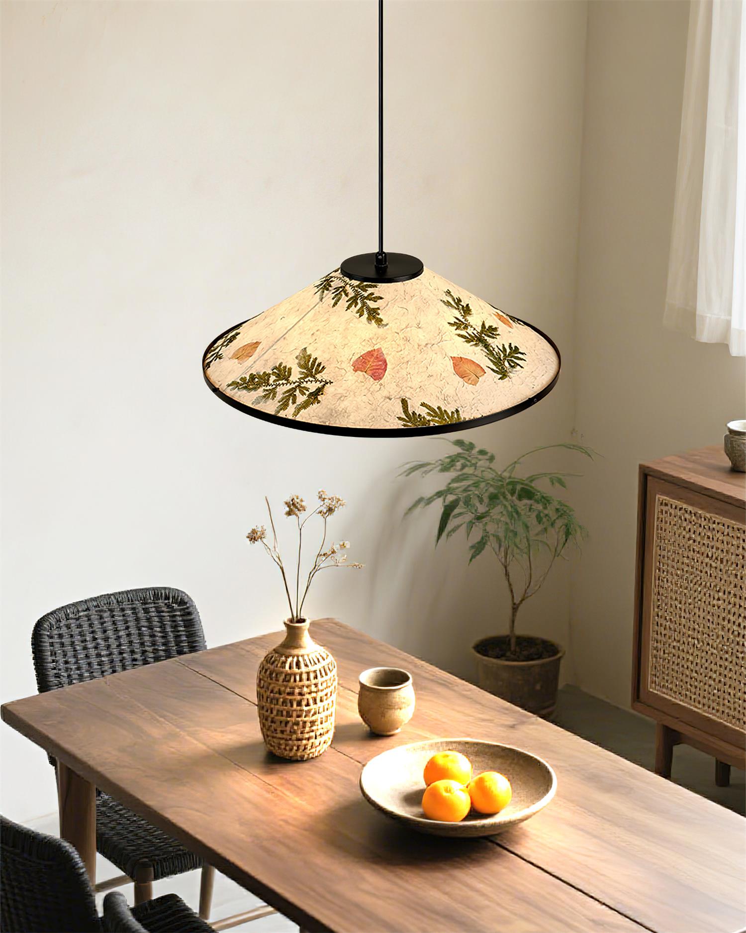 Botanica Vintage Rice Paper Pendant Lamp