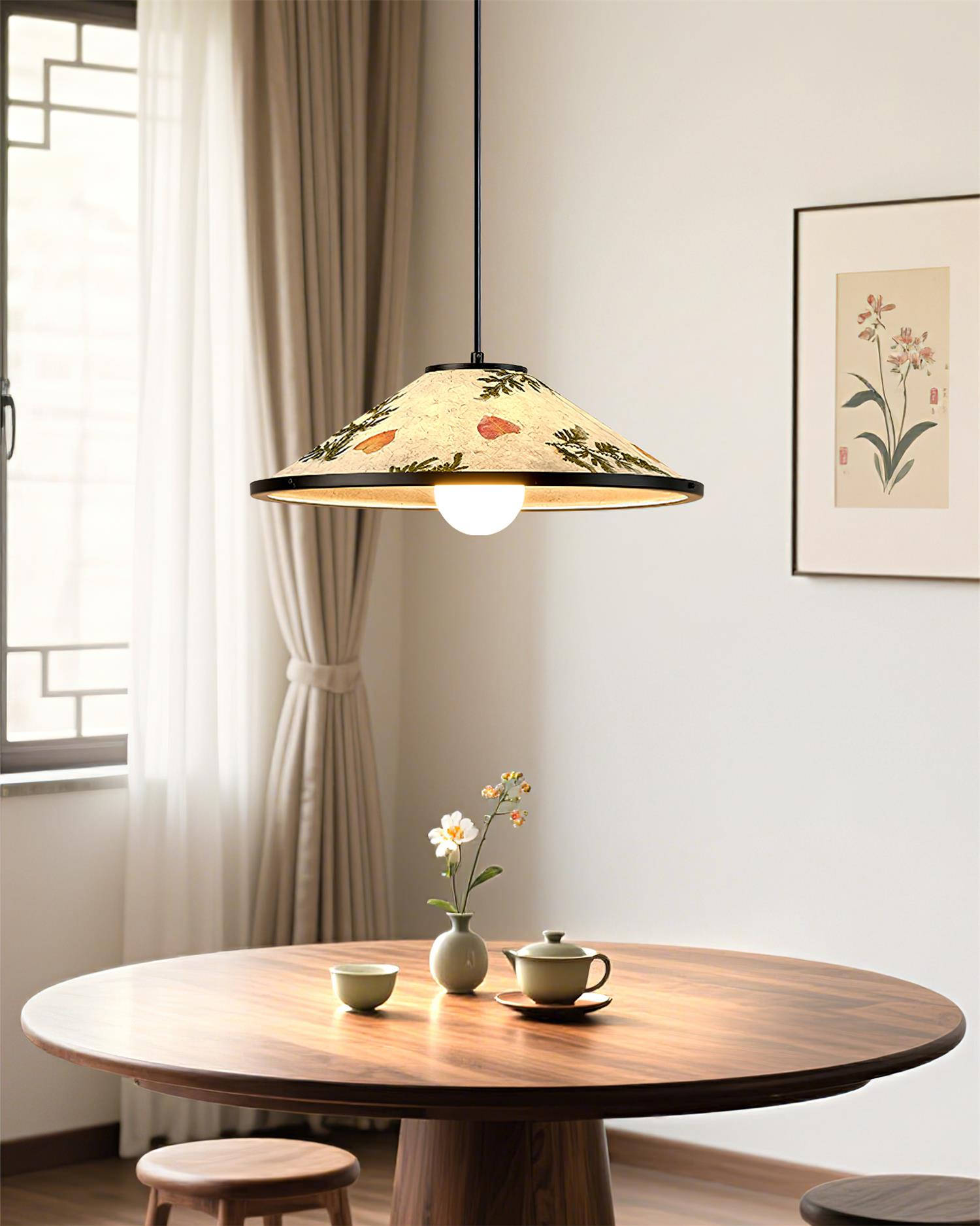 Botanica Vintage Rice Paper Pendant Lamp