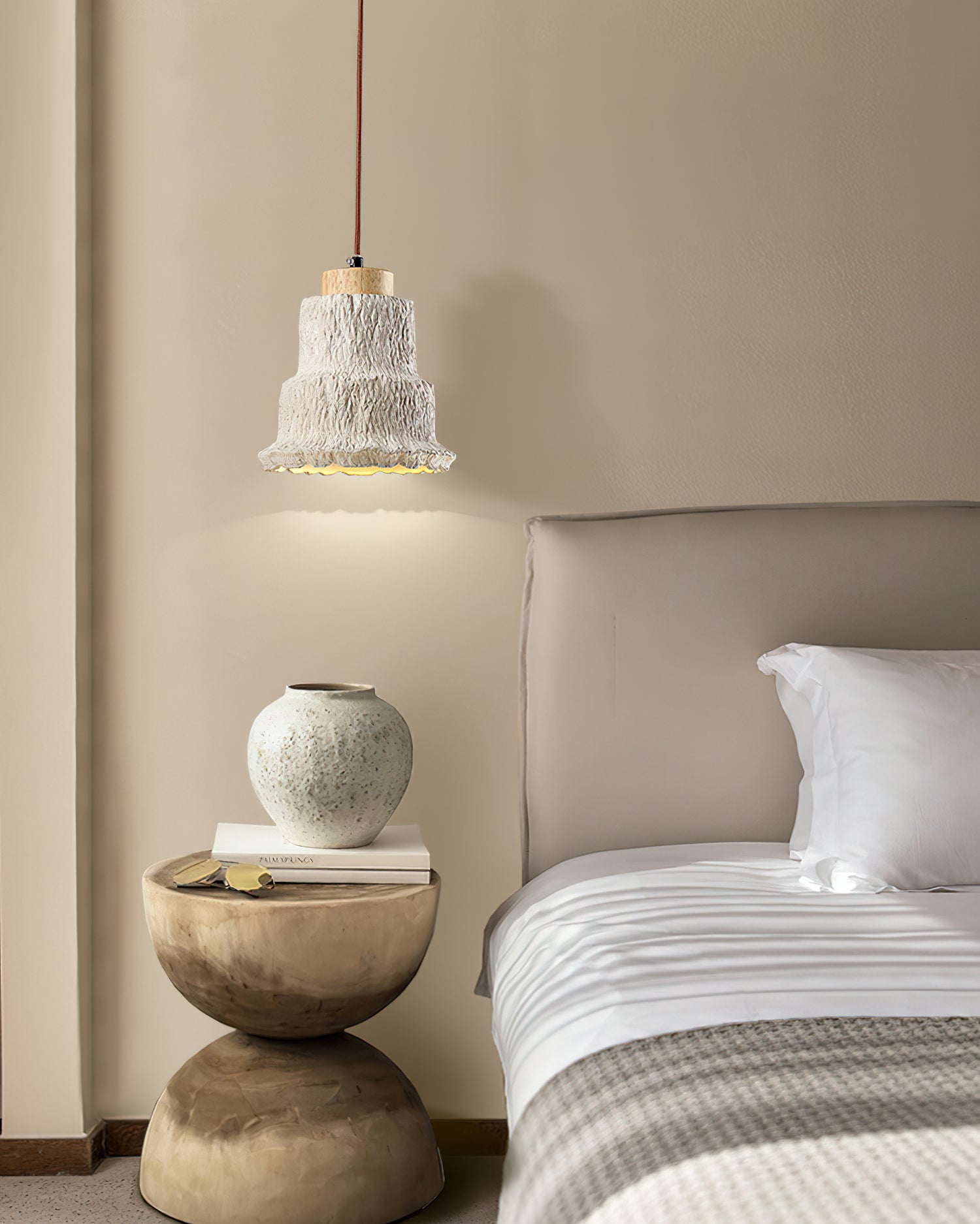 Esilara Tiered Travertine Pendant Light - Blowlighting