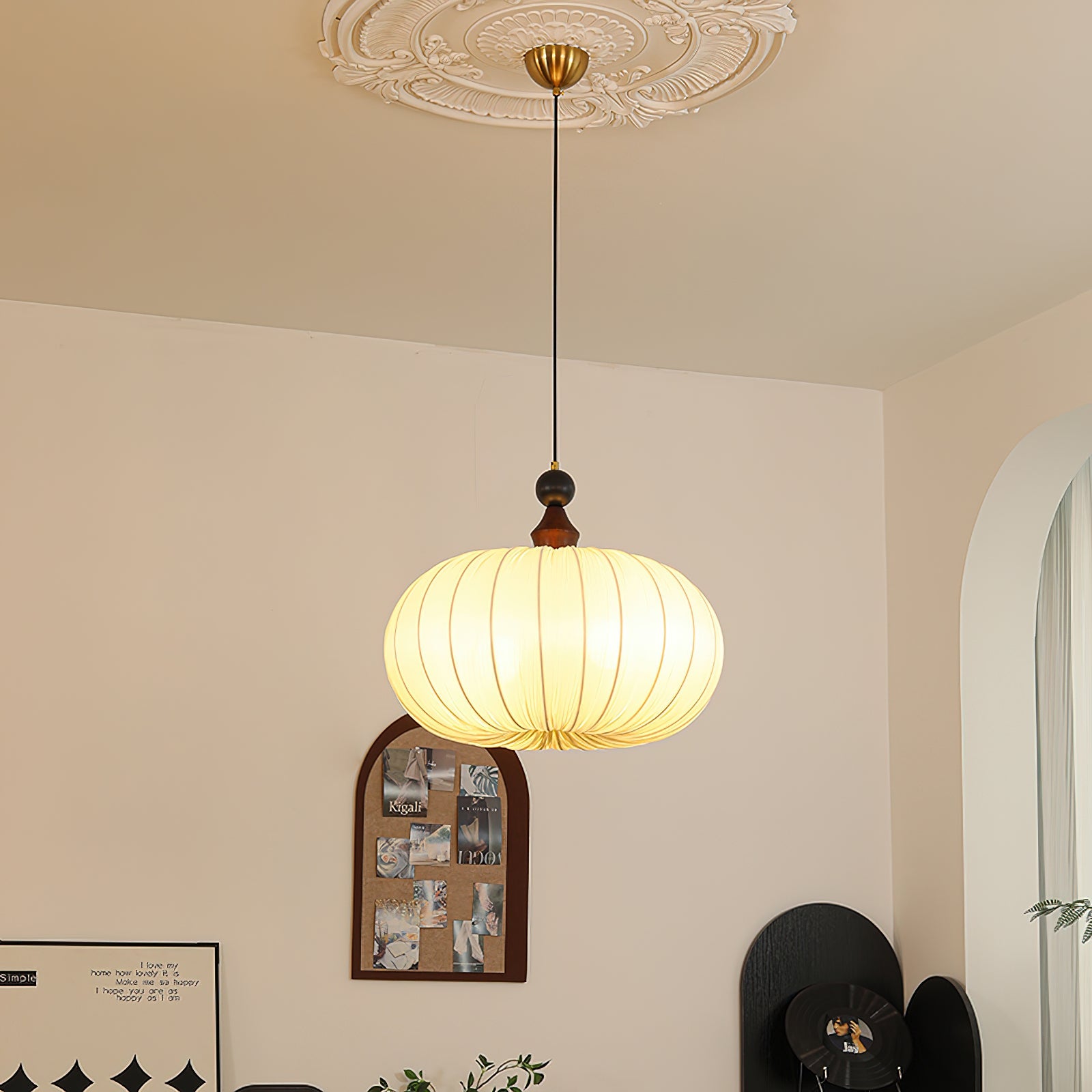 Bowie Wabi-Sabi Fabric Pendant Light